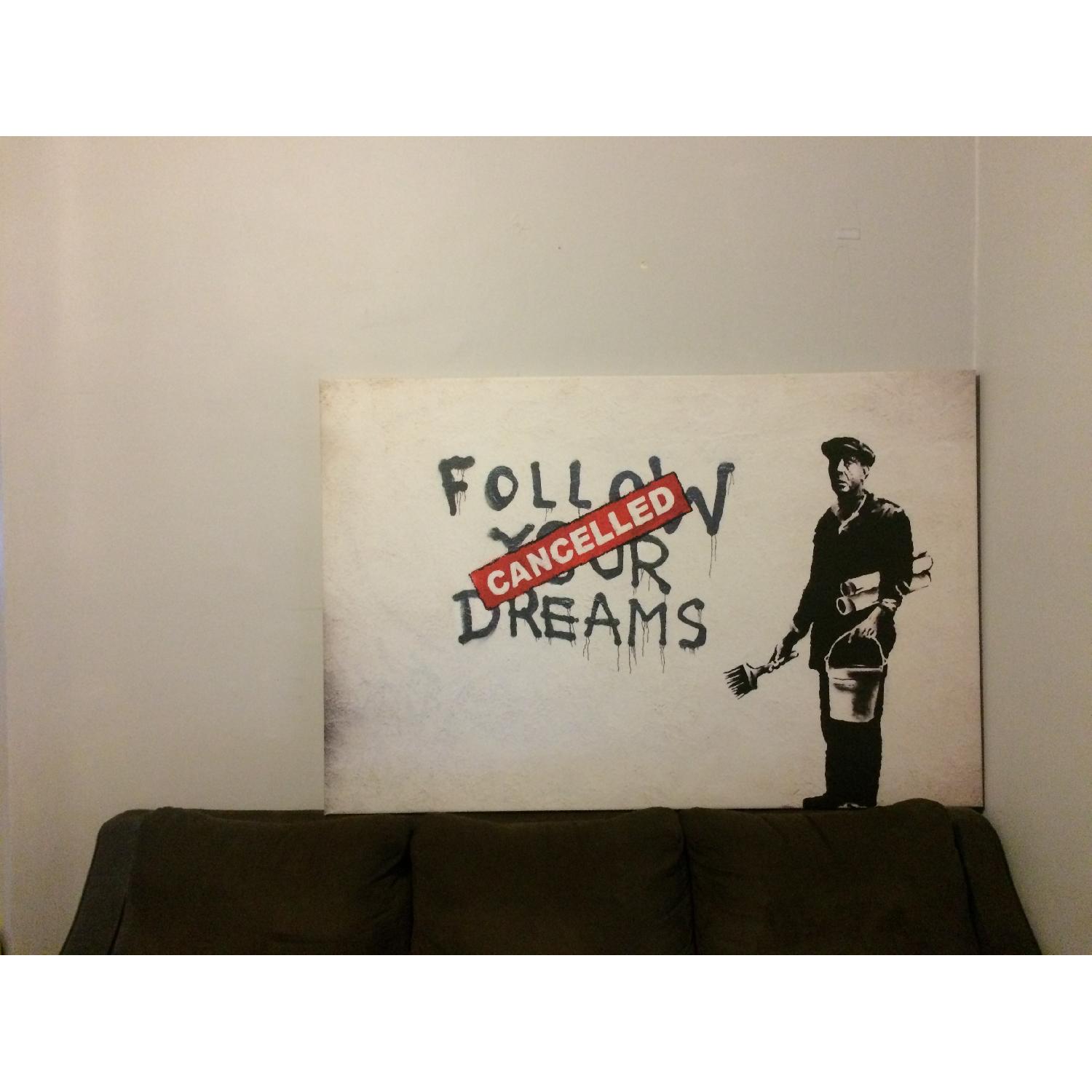 Large Bansky Print on Canvas - image-2