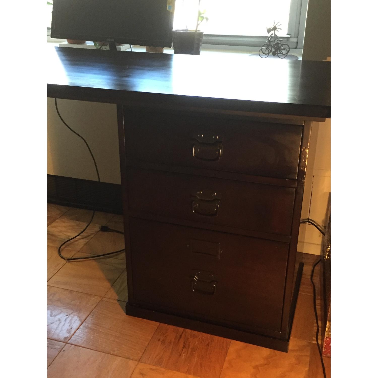 Pottery Barn Bedford Espresso Desk AptDeco