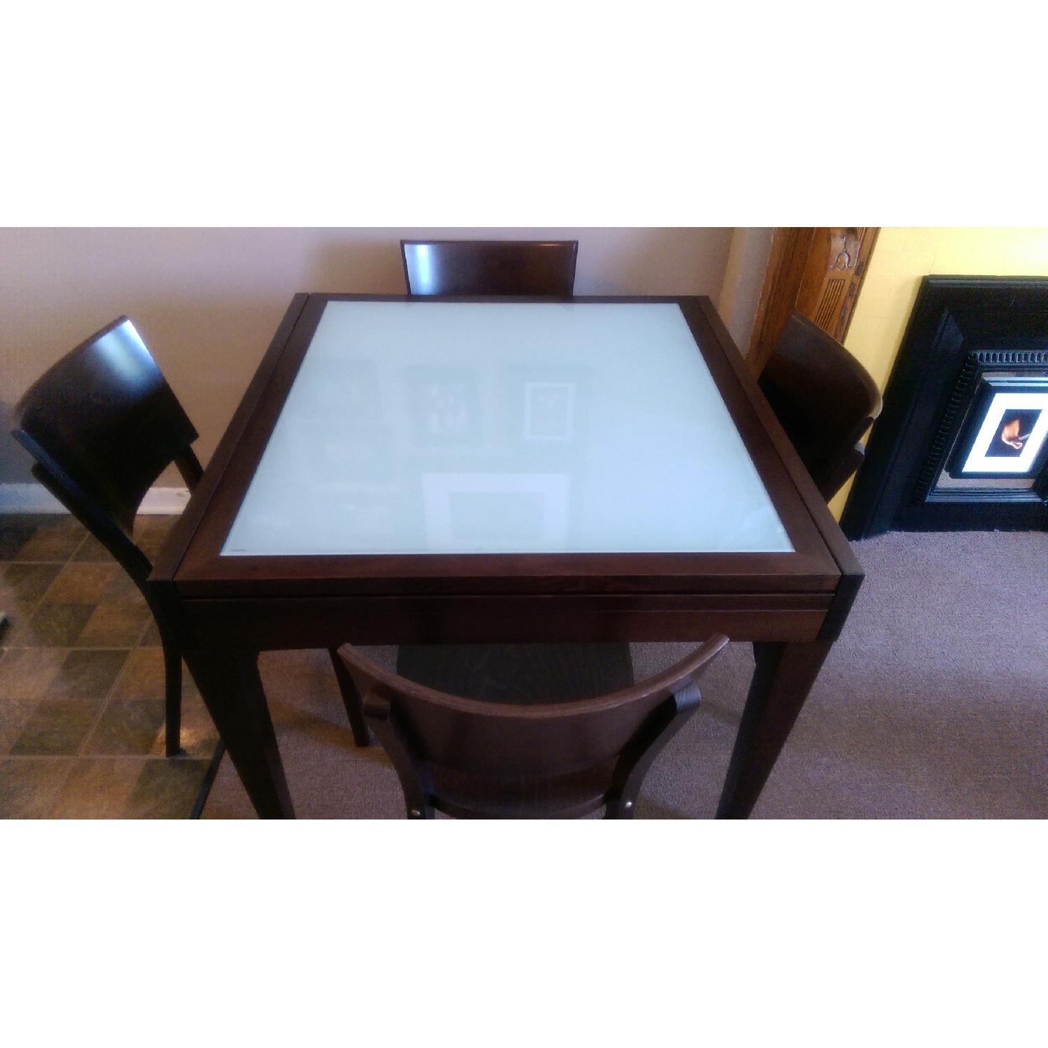 Design Within Reach Spanna Square Extension Table w/ 4 Matching Kyoto Chairs - image-1