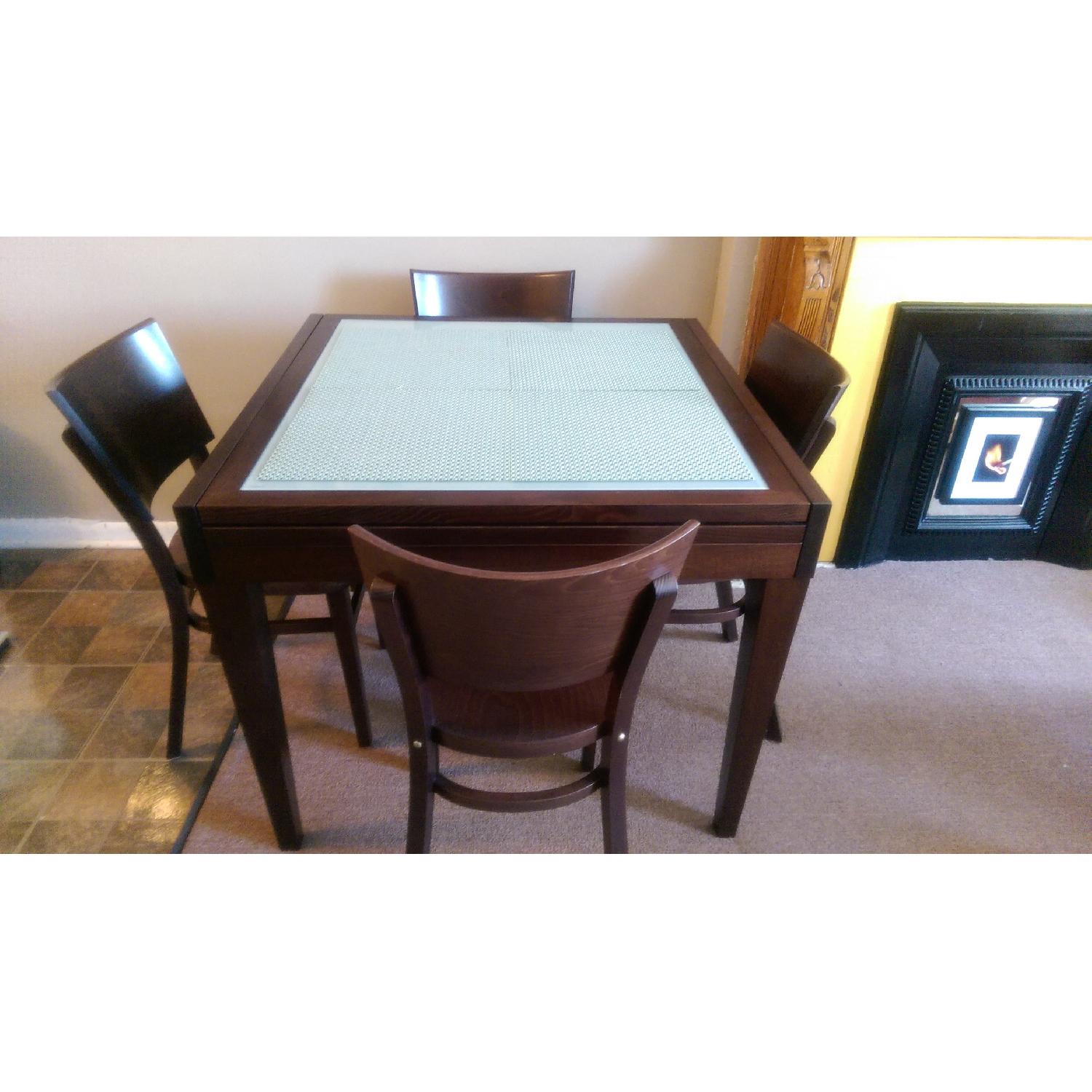 Design Within Reach Spanna Square Extension Table w/ 4 Matching Kyoto Chairs - image-7