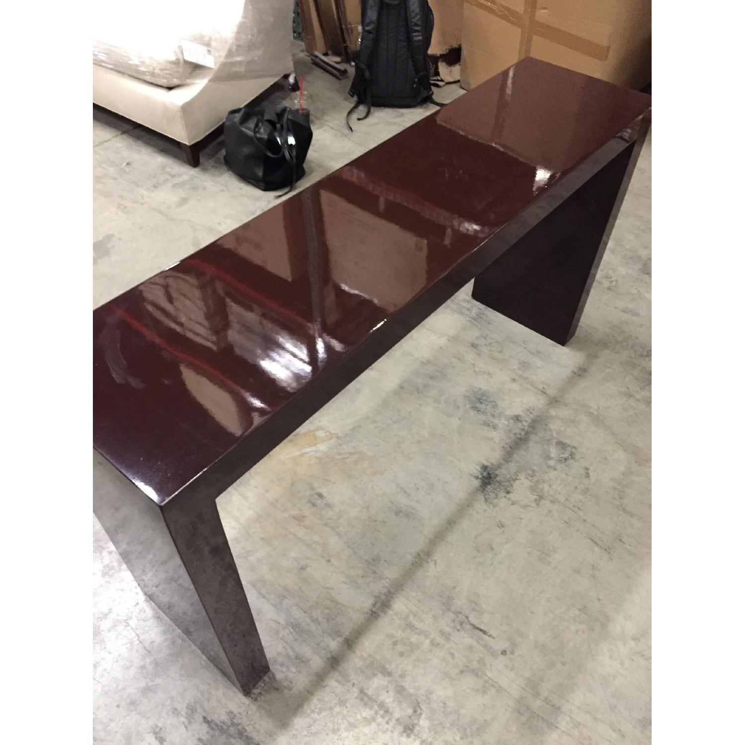 Jonathan Adler Chocolate Lacquer Console Table - image-3