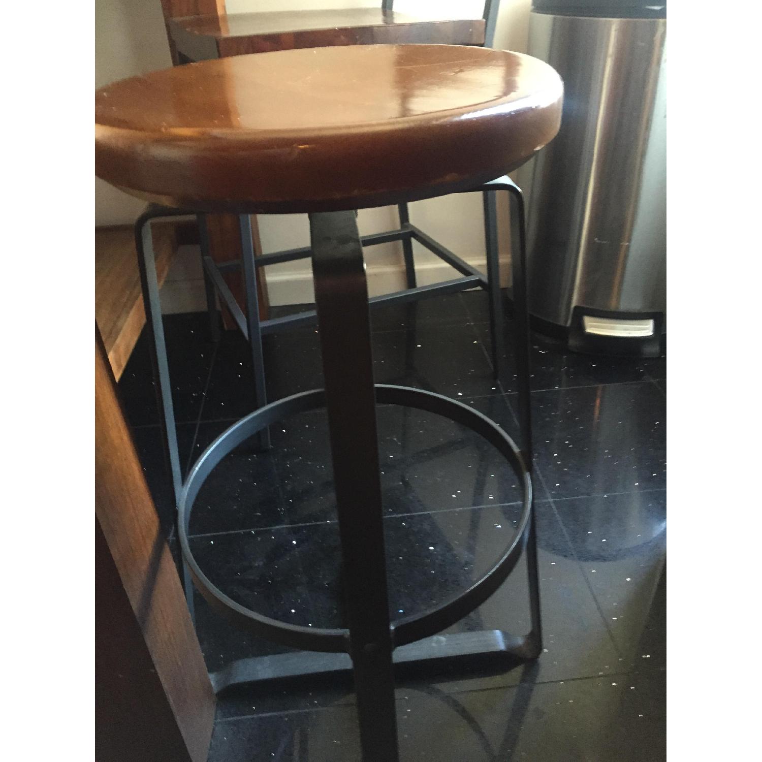 West Elm Rustic High Top Table w/ 4 Stools - image-2