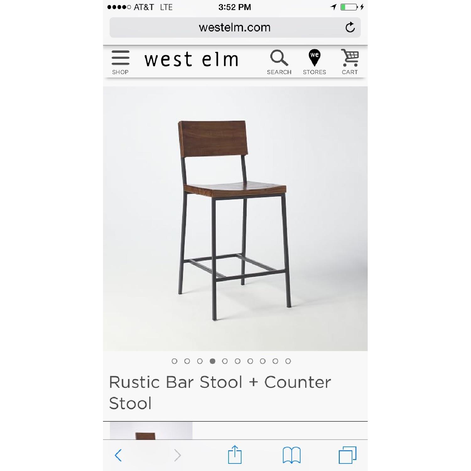 West Elm Rustic High Top Table w/ 4 Stools - image-6