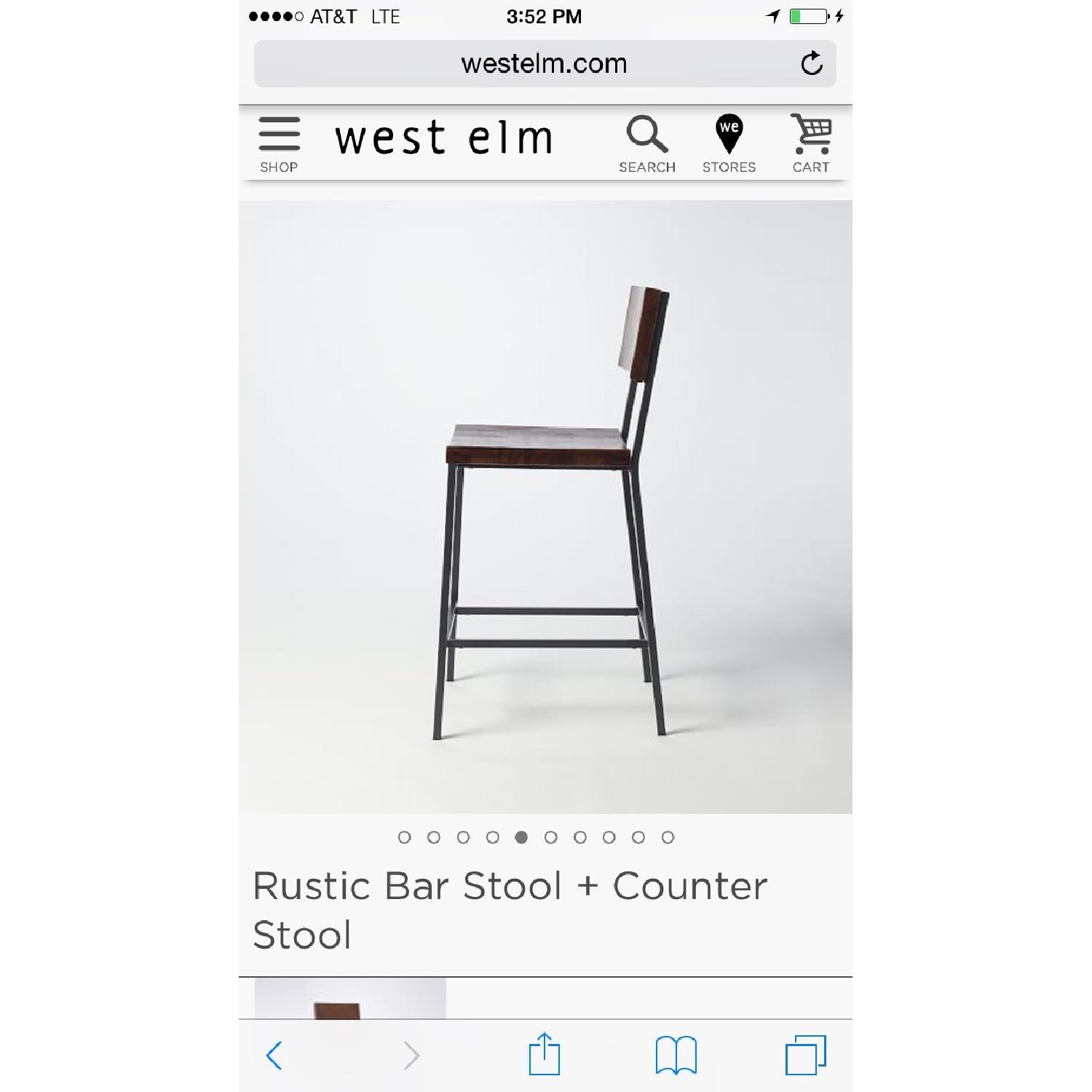 West Elm Rustic High Top Table w/ 4 Stools - image-8