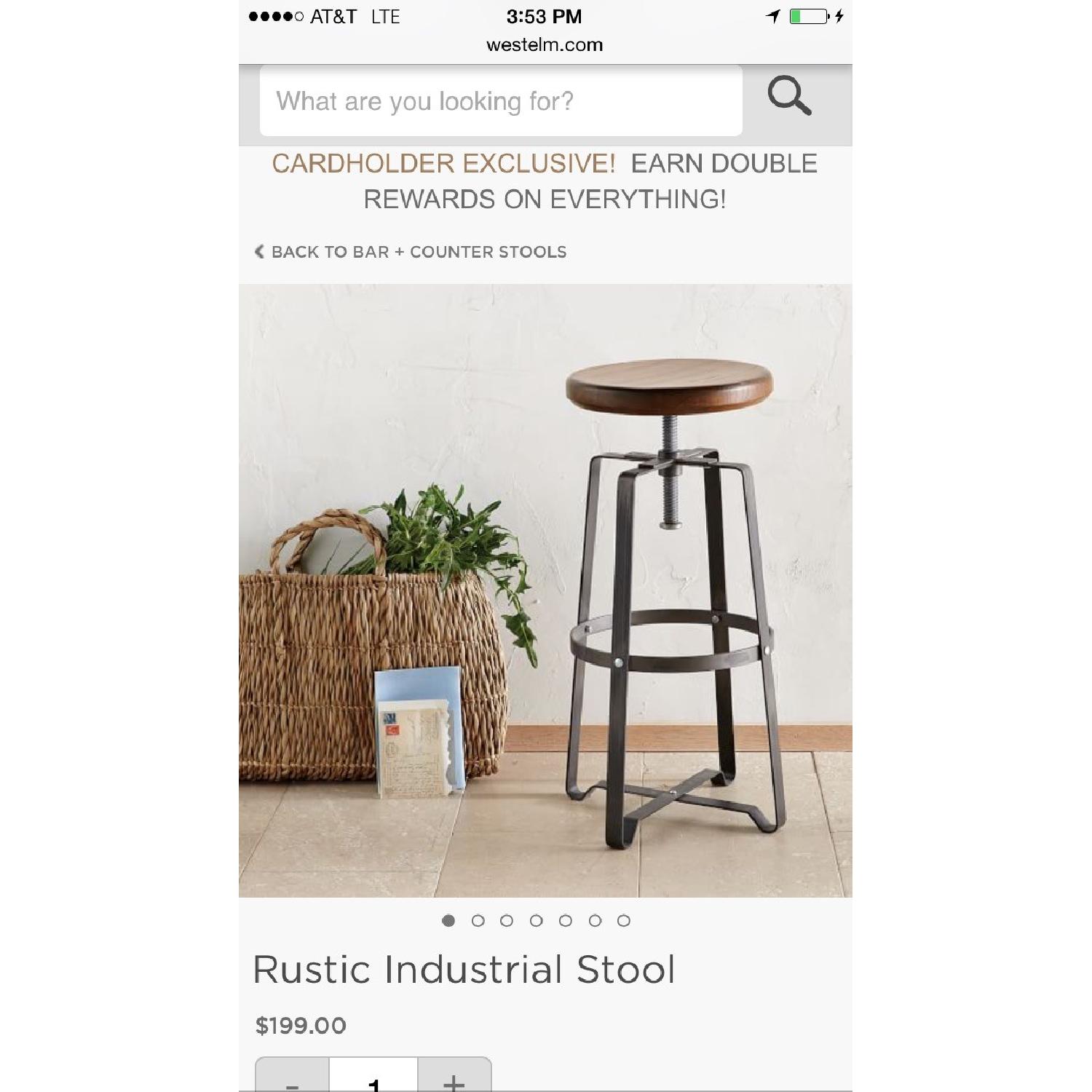 West Elm Rustic High Top Table w/ 4 Stools - image-10