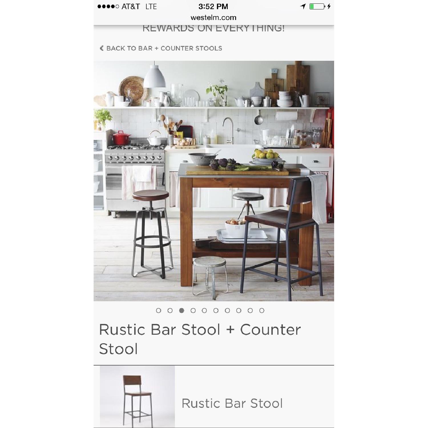 West Elm Rustic High Top Table w/ 4 Stools - image-11