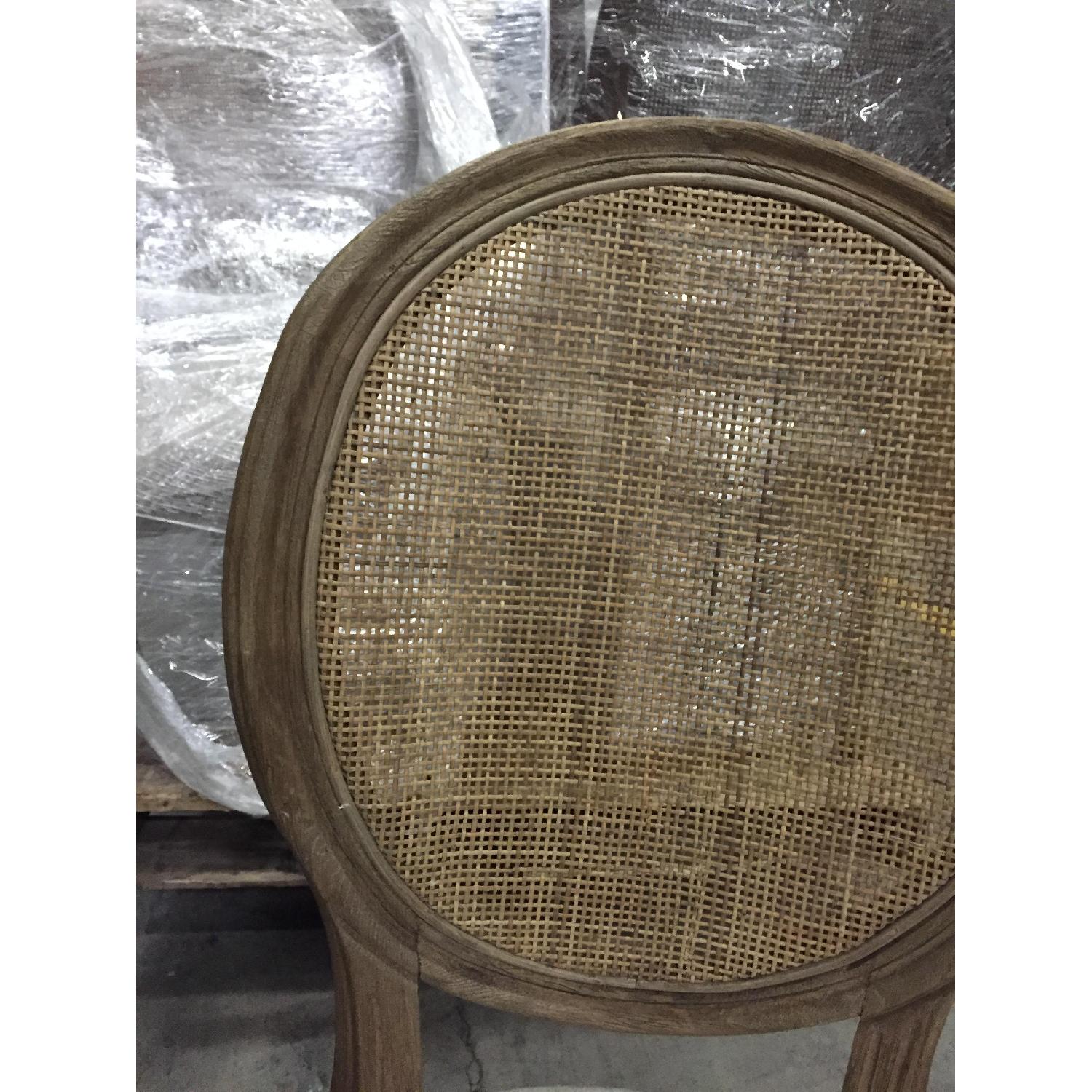 Restoration Hardware Natural Linen Dining Chairs - image-3