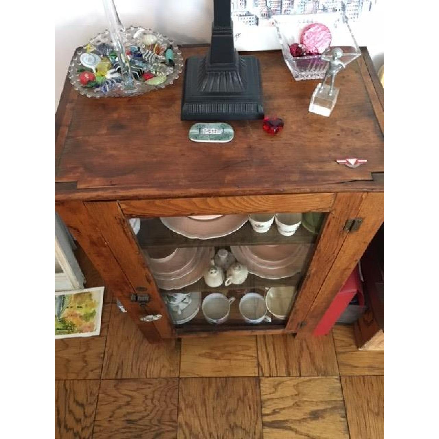 Antique Oak Curio Cabinet - image-2