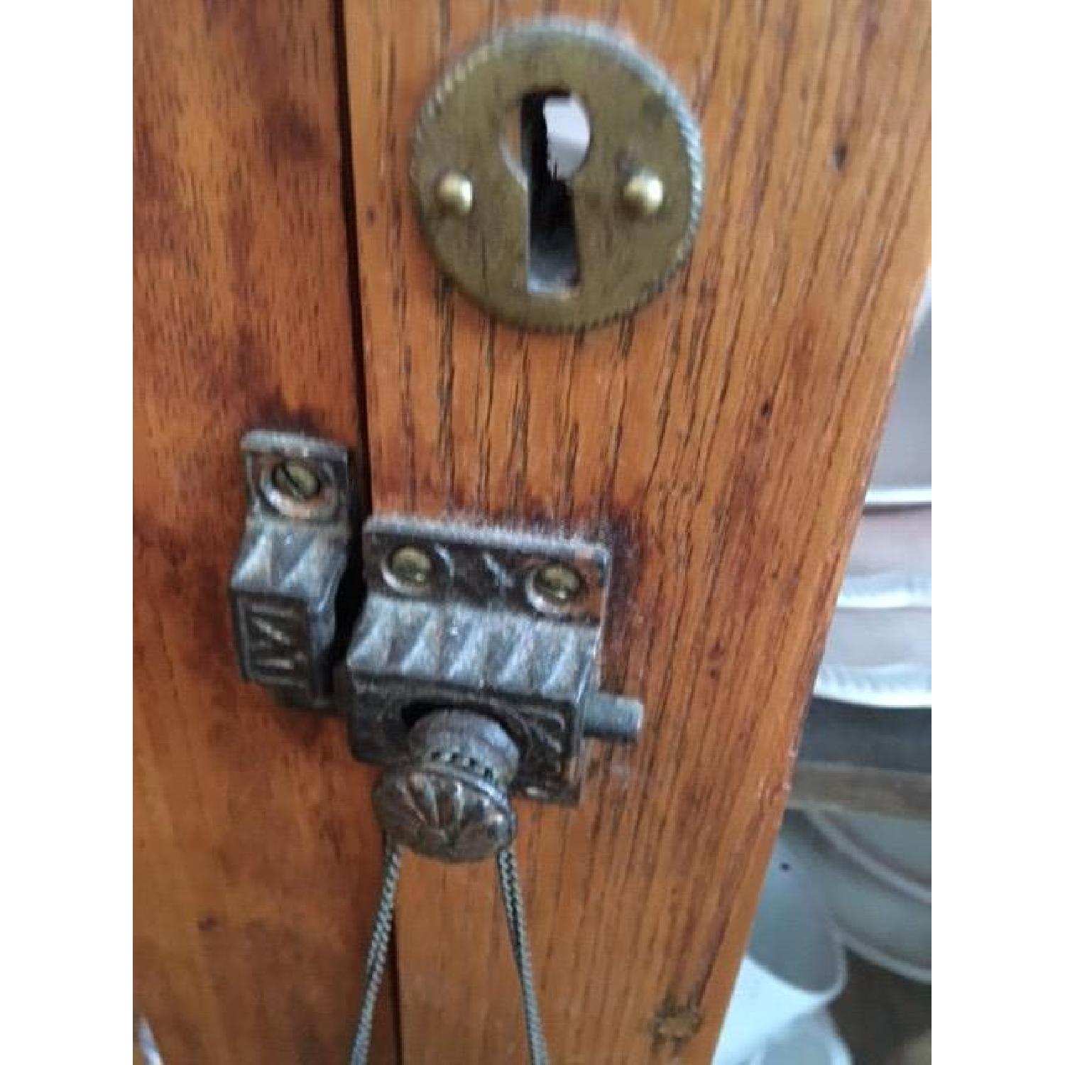 Antique Oak Curio Cabinet - image-5