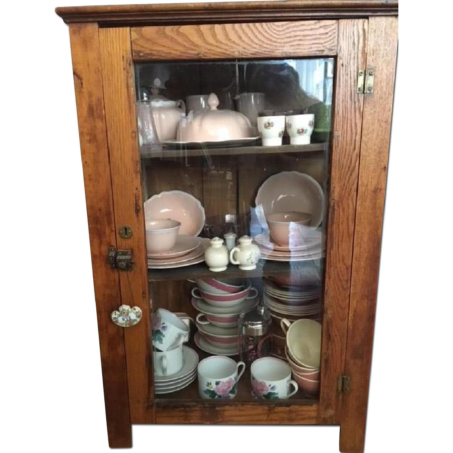 Antique Oak Curio Cabinet - image-0