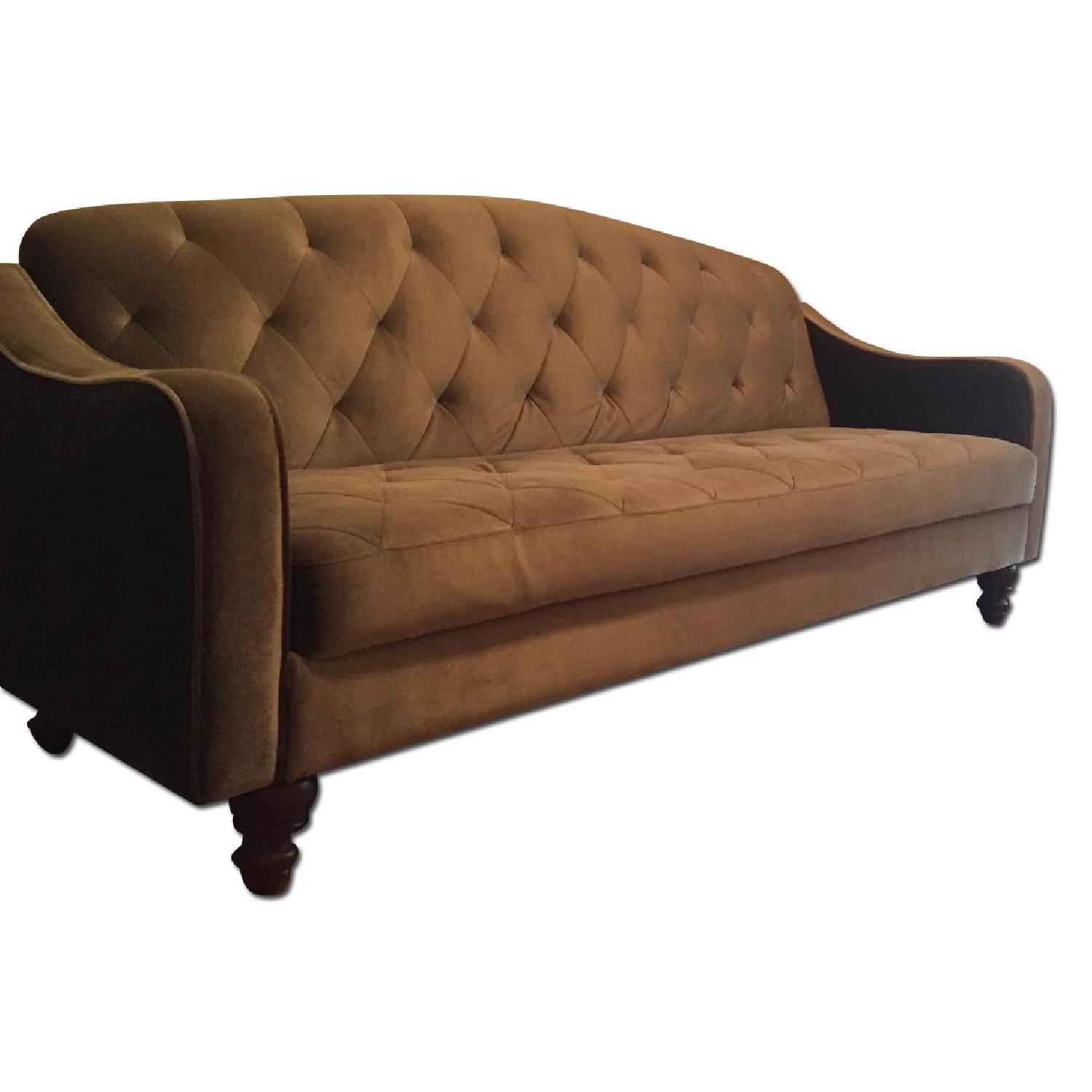 Urban Outfitters Ava Velvet Tufted Sleeper Sofa - image-0
