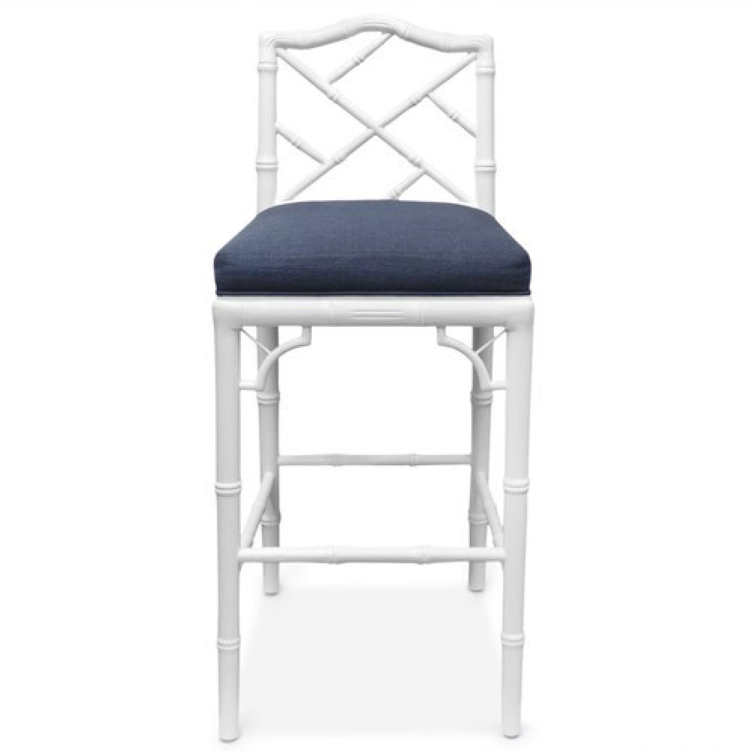 Jonathan Adler Chippendale Bar Stools - Pair - image-2