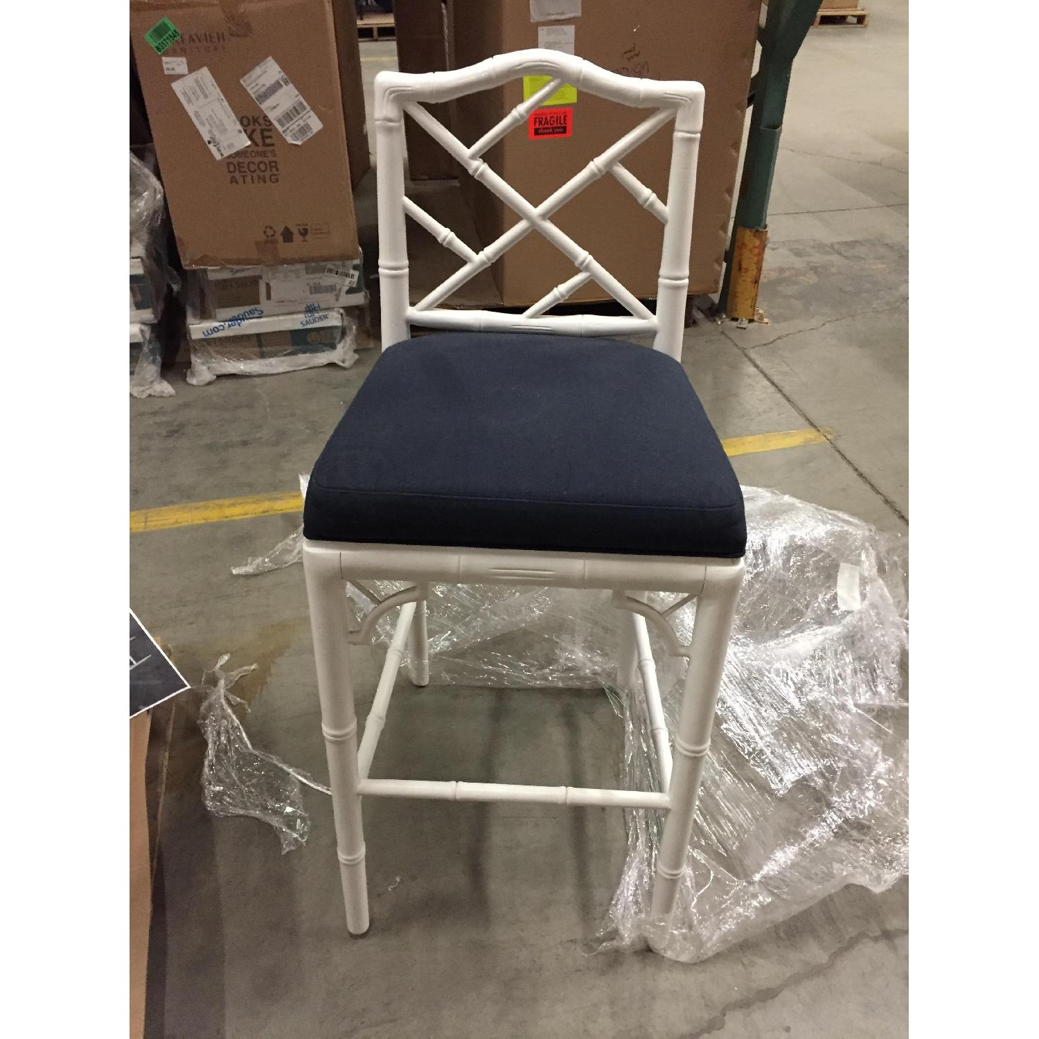 Jonathan Adler Chippendale Bar Stools - Pair - image-6