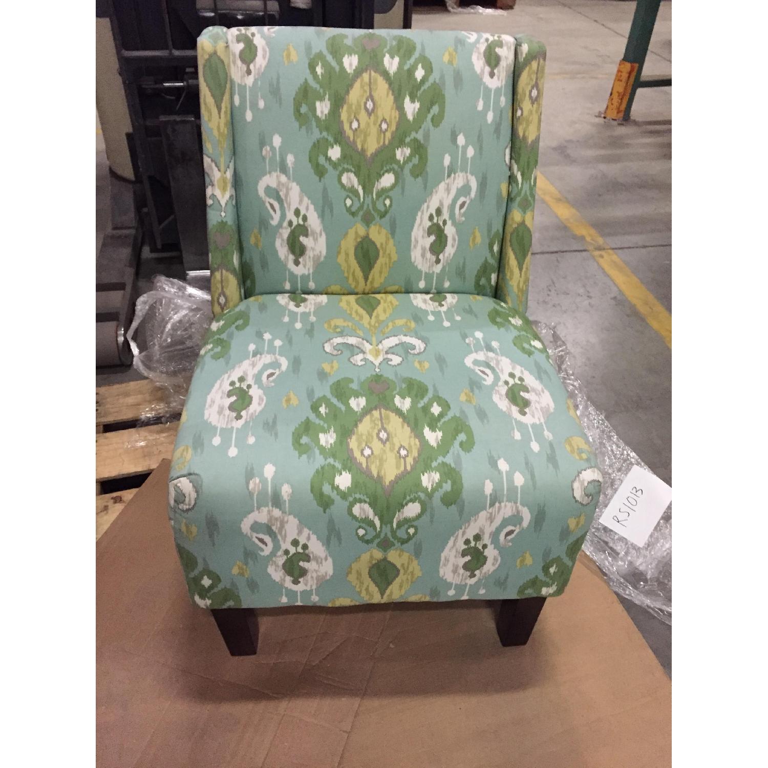Verdant Ikat Slipper Chair - image-1