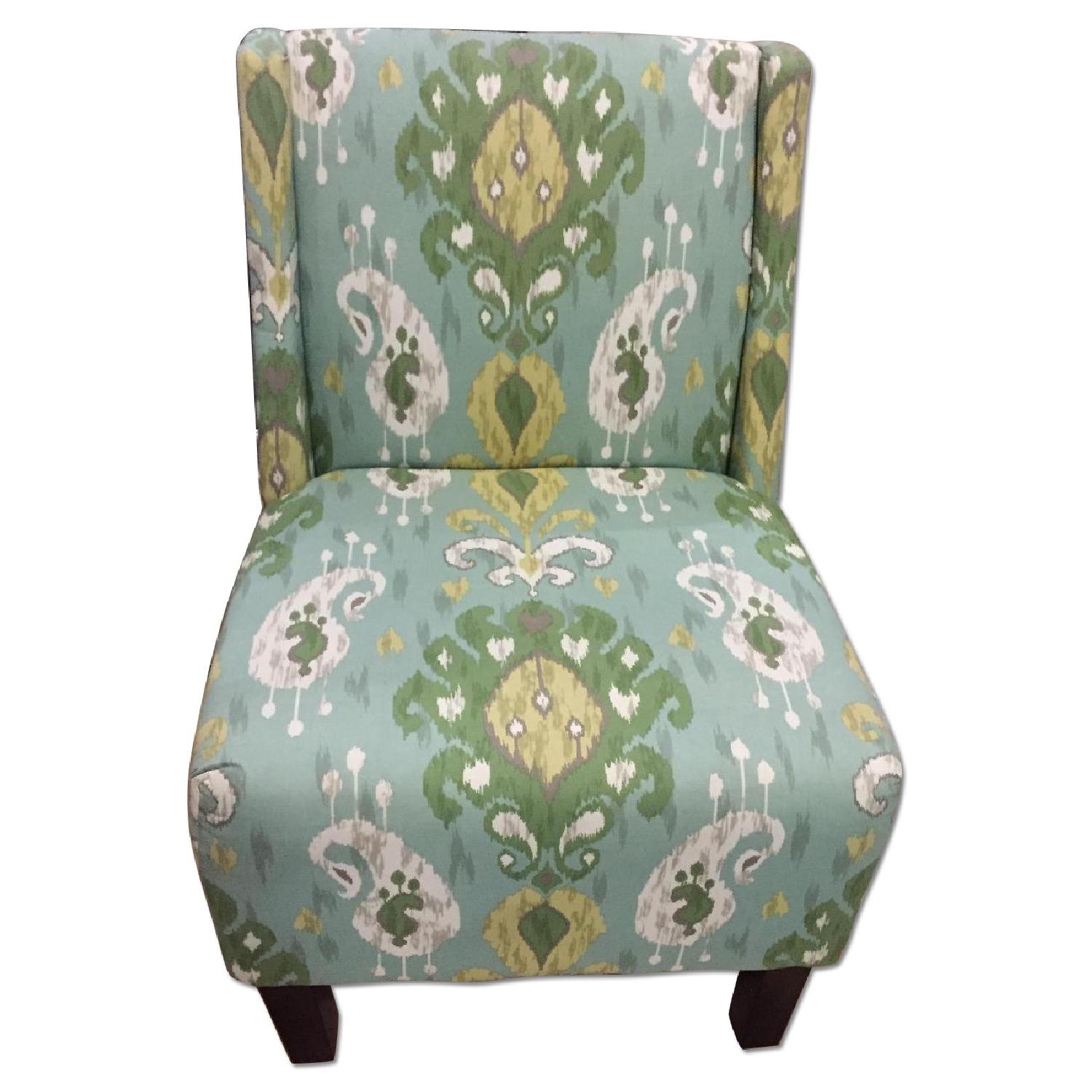 Verdant Ikat Slipper Chair - image-0
