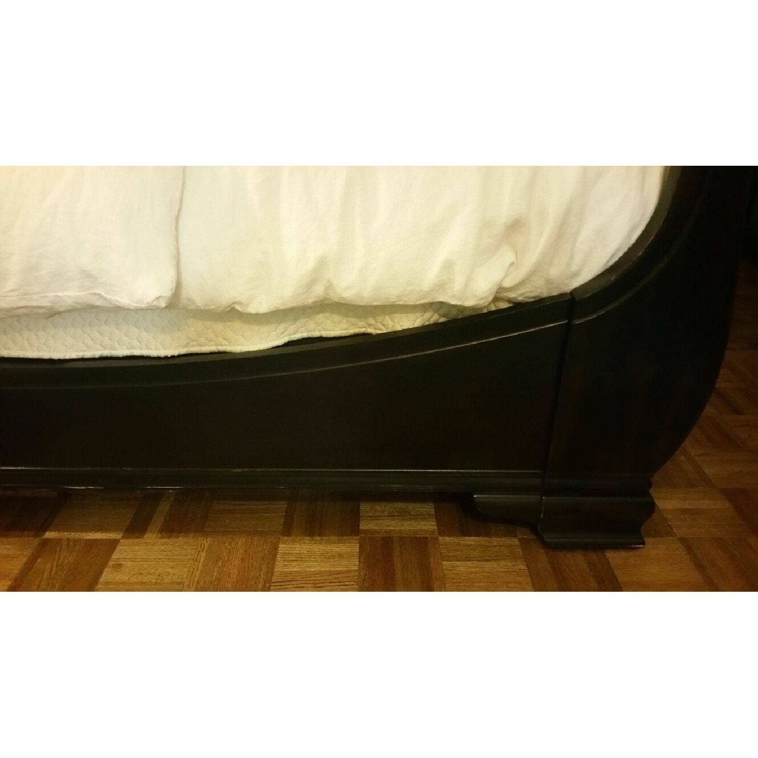 Queen Size Black Wood Bed Frame - image-4