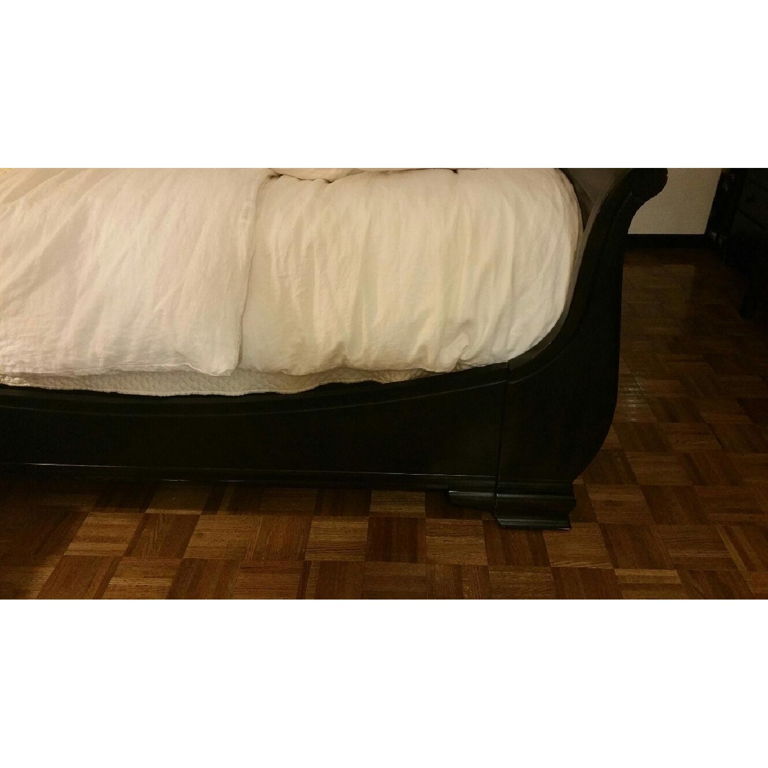 Queen Size Black Wood Bed Frame - image-9