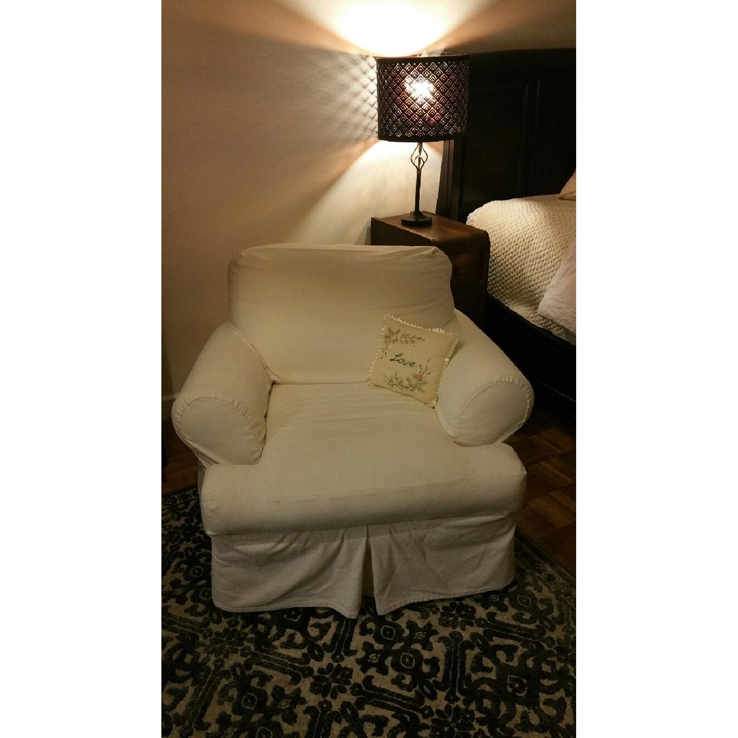 Clayton Marcus Yellow Floral Upholstered Armchair - image-4