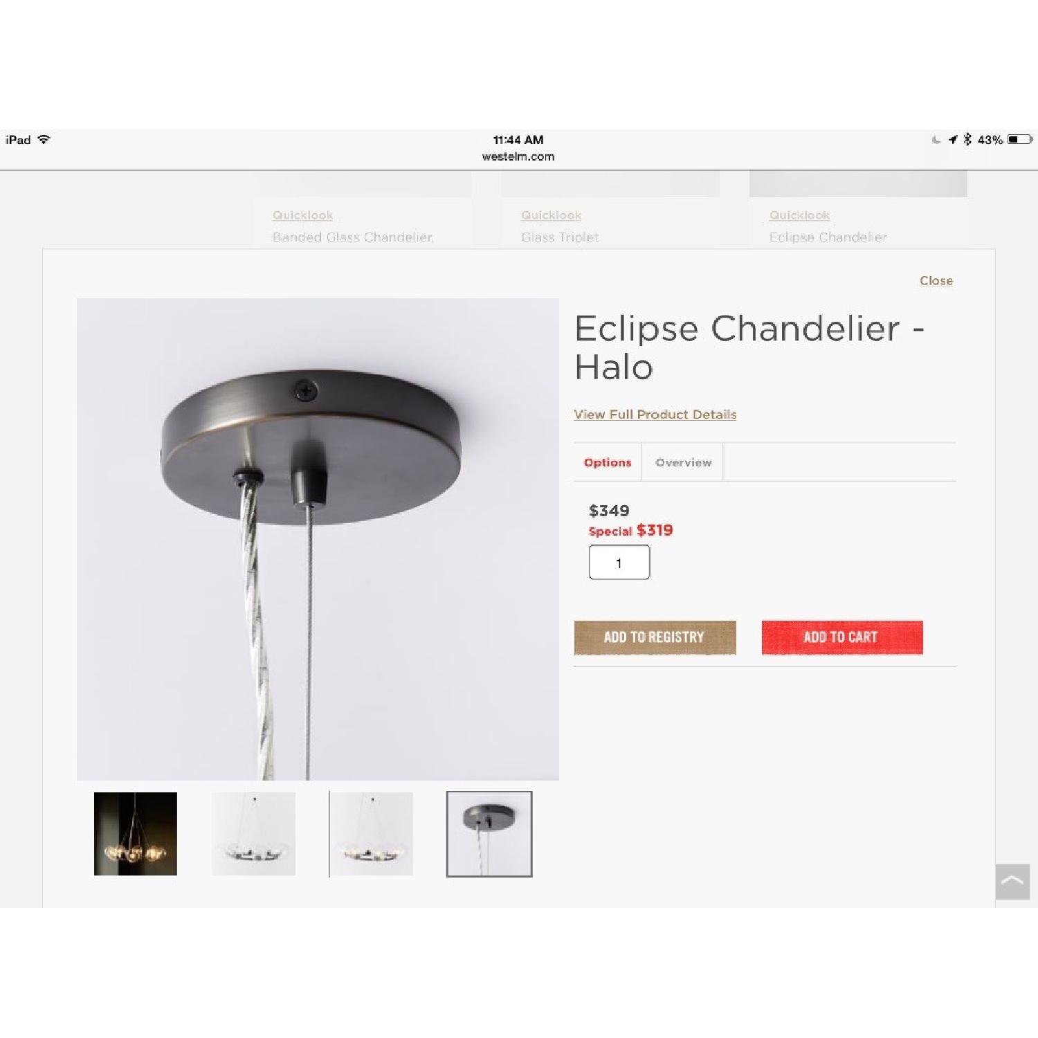 West Elm Eclipse Halo Chadelier - image-2