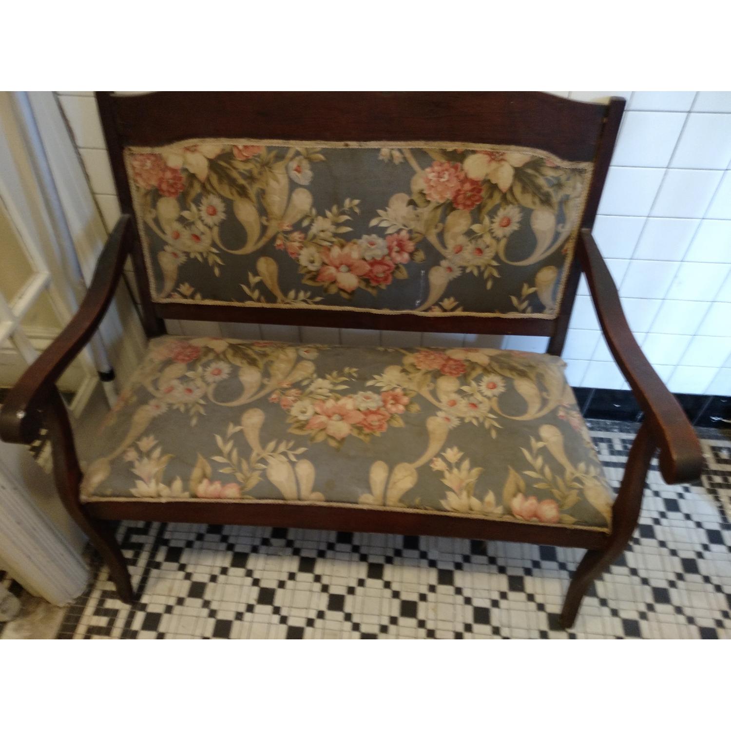 Upholstered Wood Bench - image-1