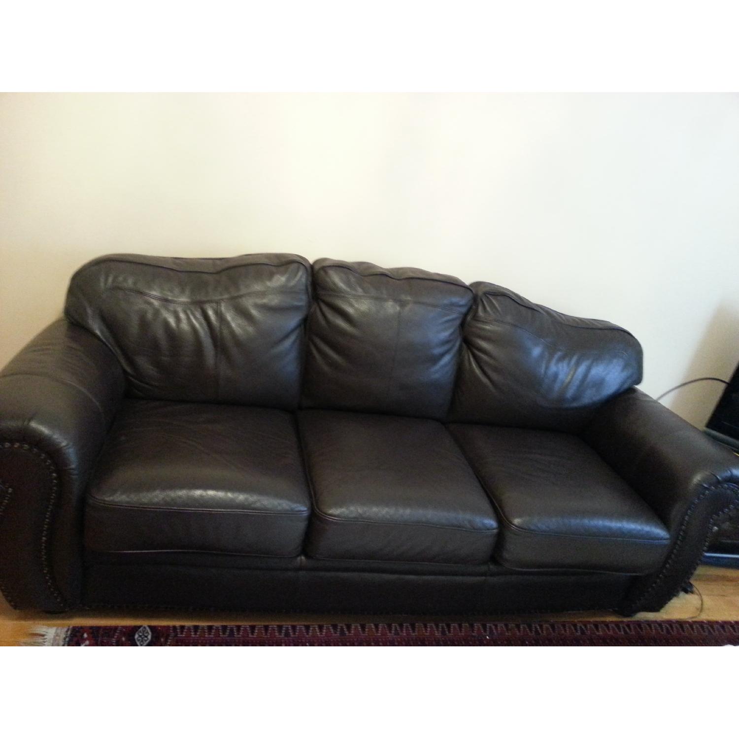 Palliser Troon Leather Sleeper Sofa - image-4