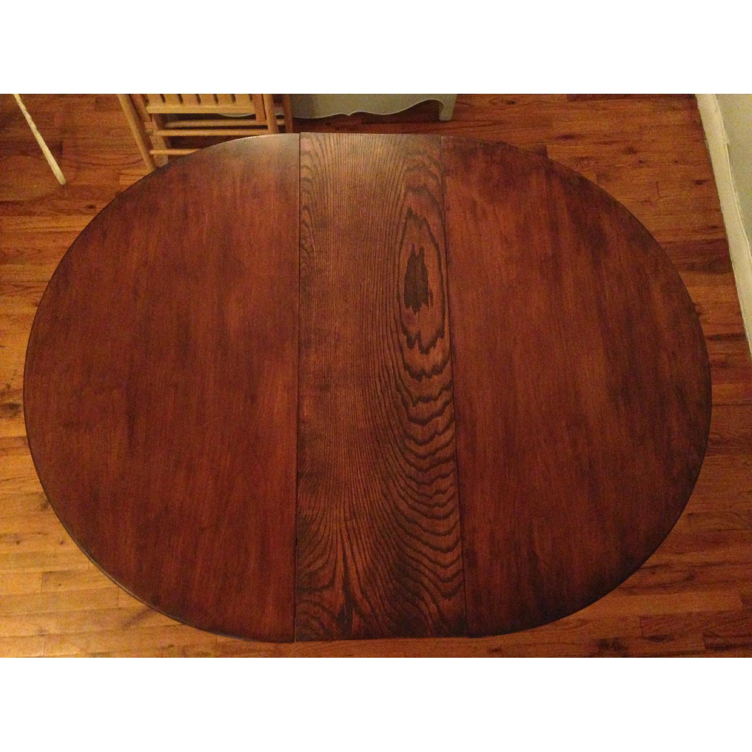 Dark Vintage Extendable Round Dining Table - image-3