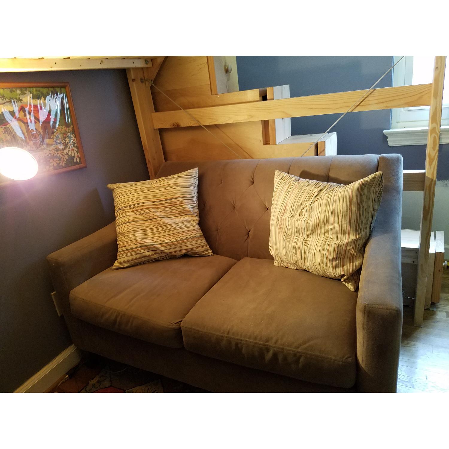 Custom-Made Wooden Full Loft Bed w/ Stairs - image-8