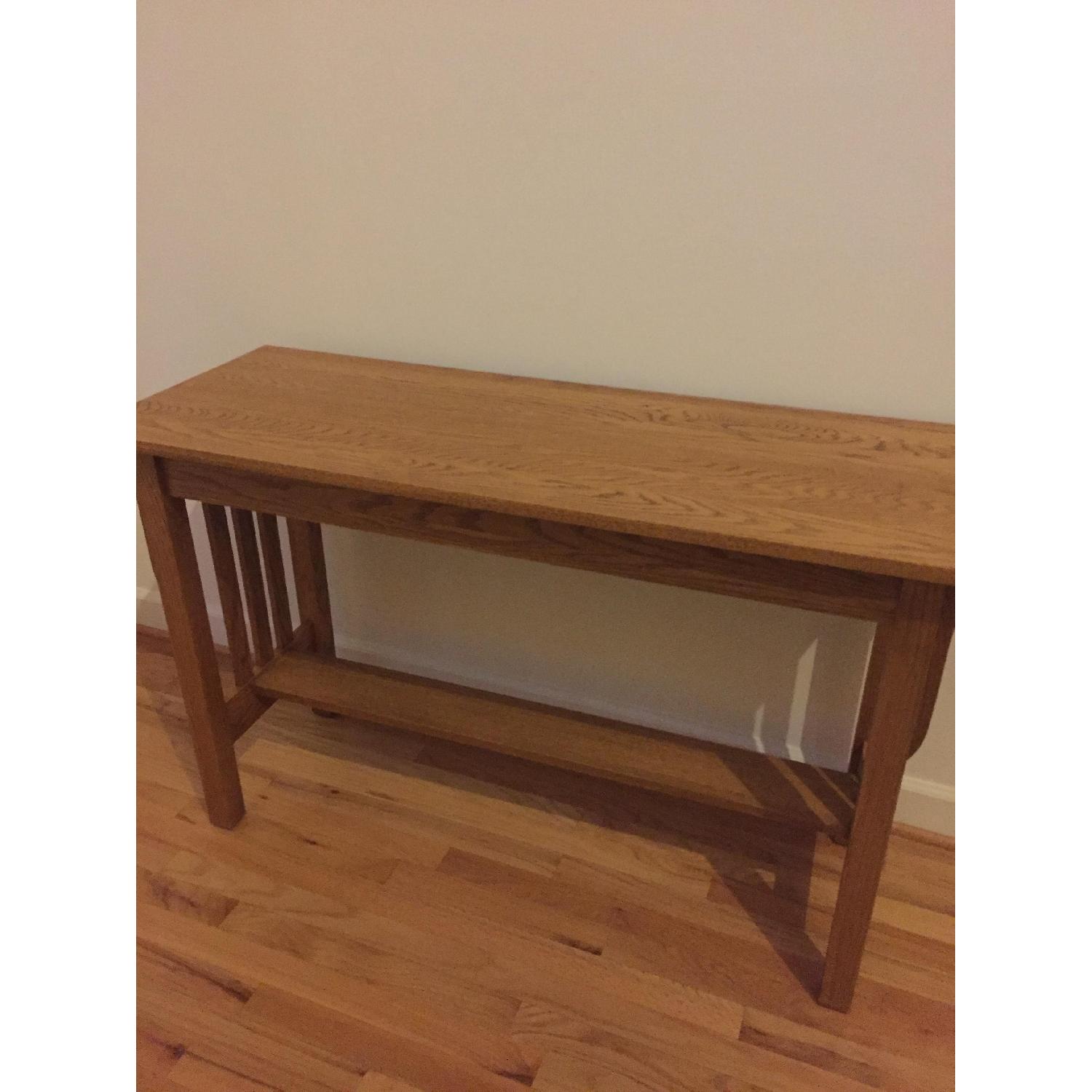 Oak Mission Style Sofa Table - image-1