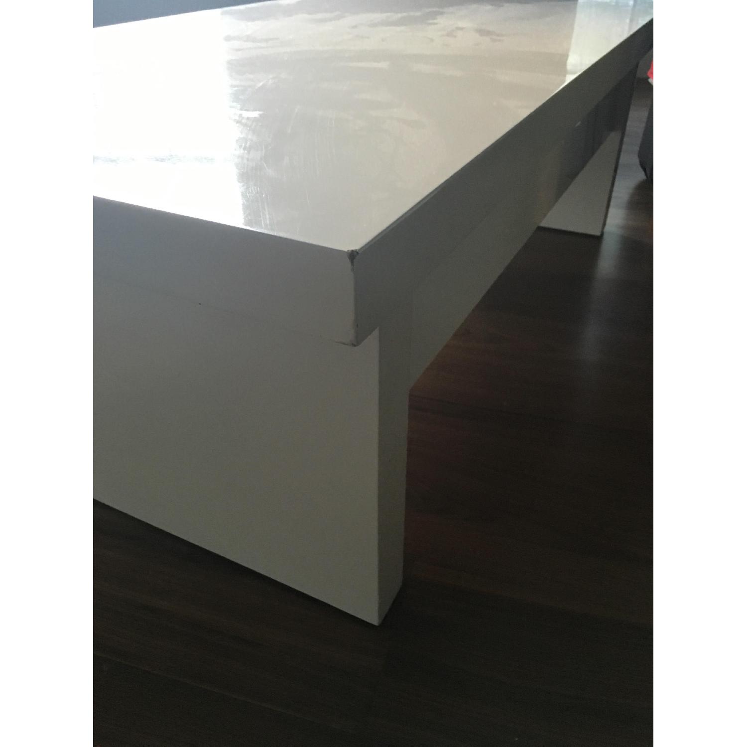 Lazzoni White Lacquer Storage Coffee Table - image-11