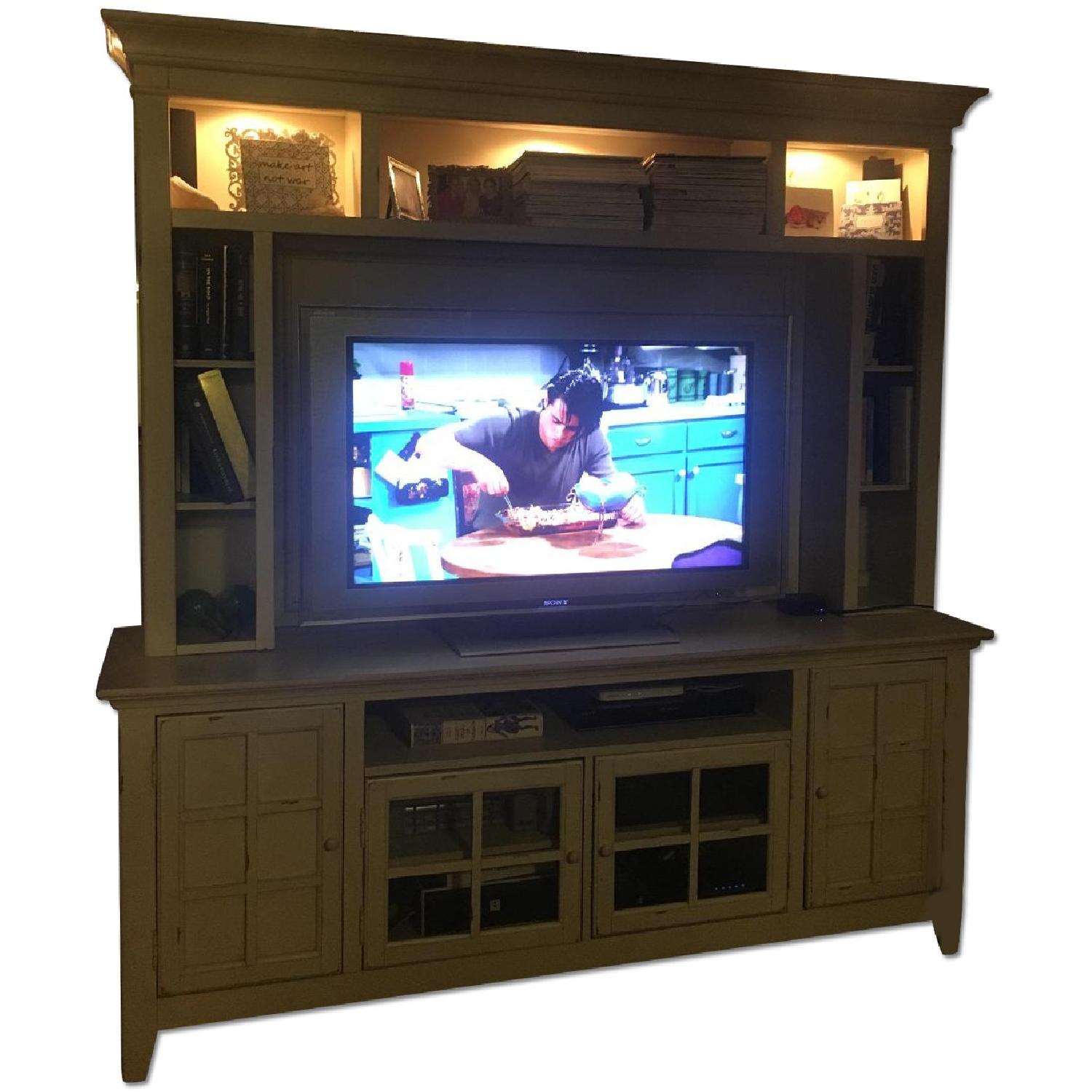 Liberty Furniture Distressed Off-White Entertainment Unit - image-0