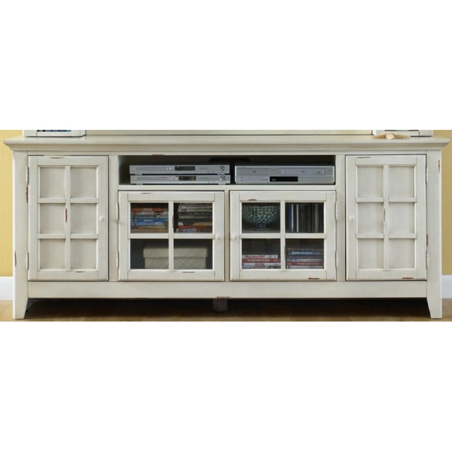 Liberty Furniture Distressed Off-White Entertainment Unit - image-7
