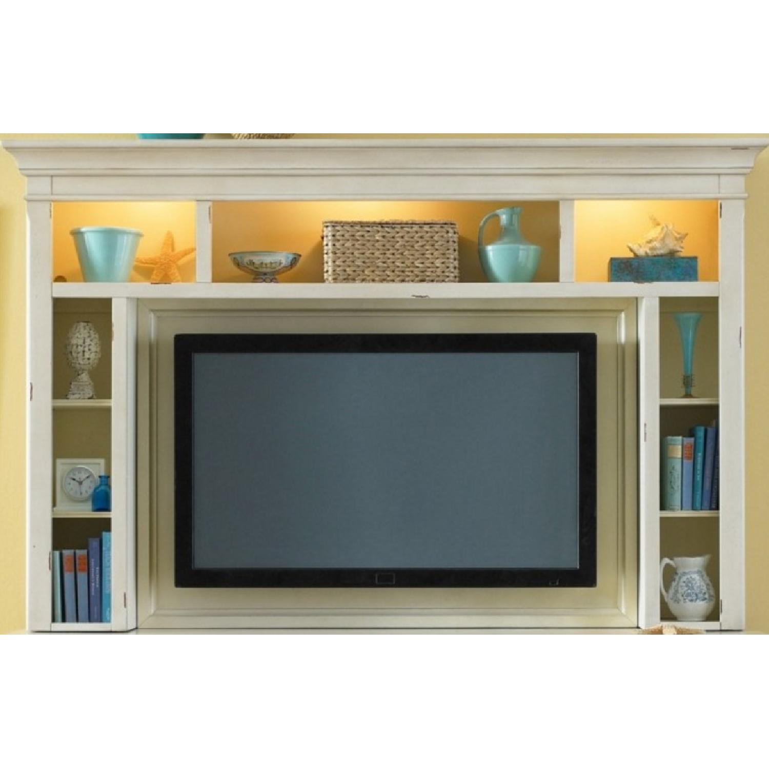 Liberty Furniture Distressed Off-White Entertainment Unit - image-8