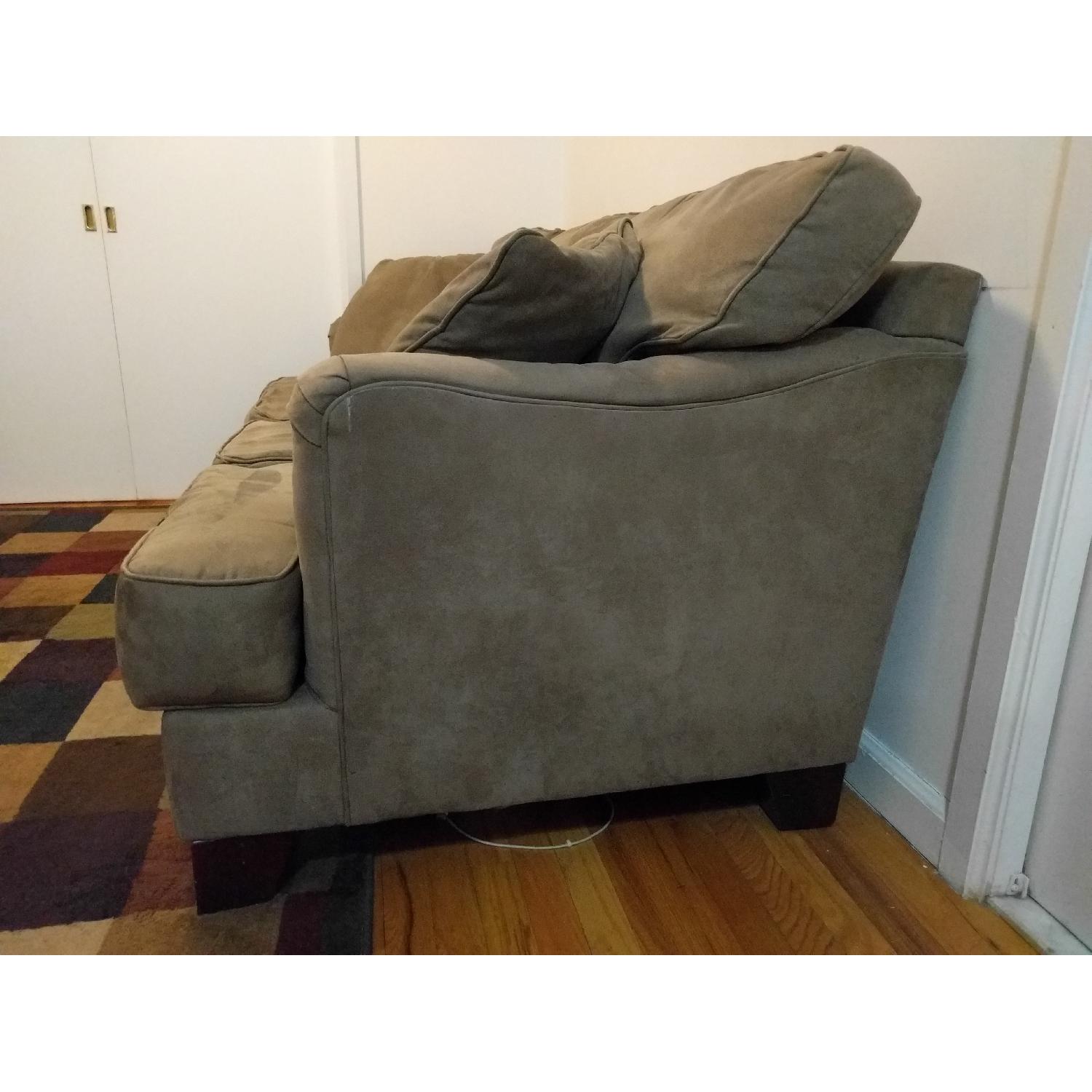 Bloomingdale's Bauhaus Beige Microfiber Sofa - image-2