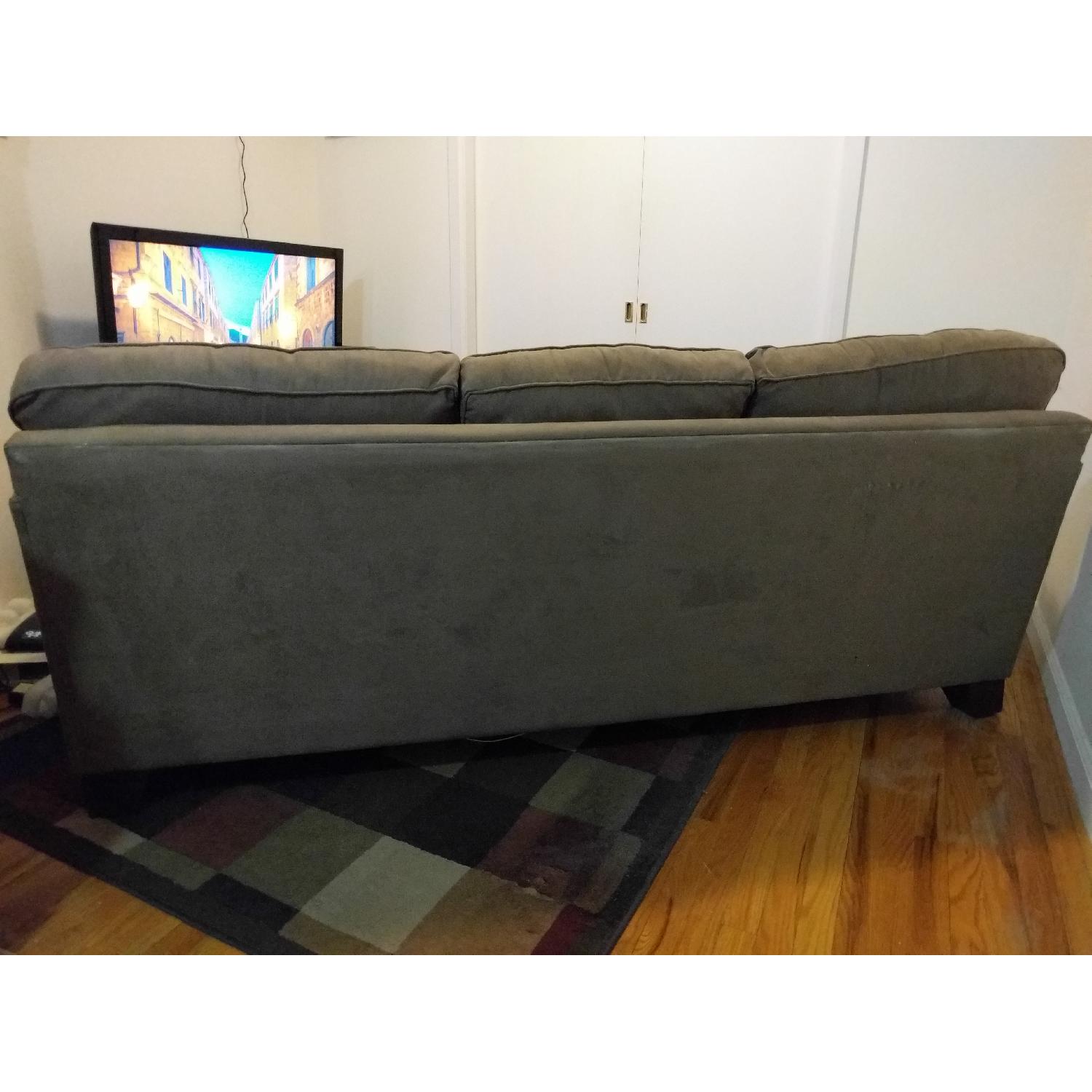 Bloomingdale's Bauhaus Beige Microfiber Sofa - image-4