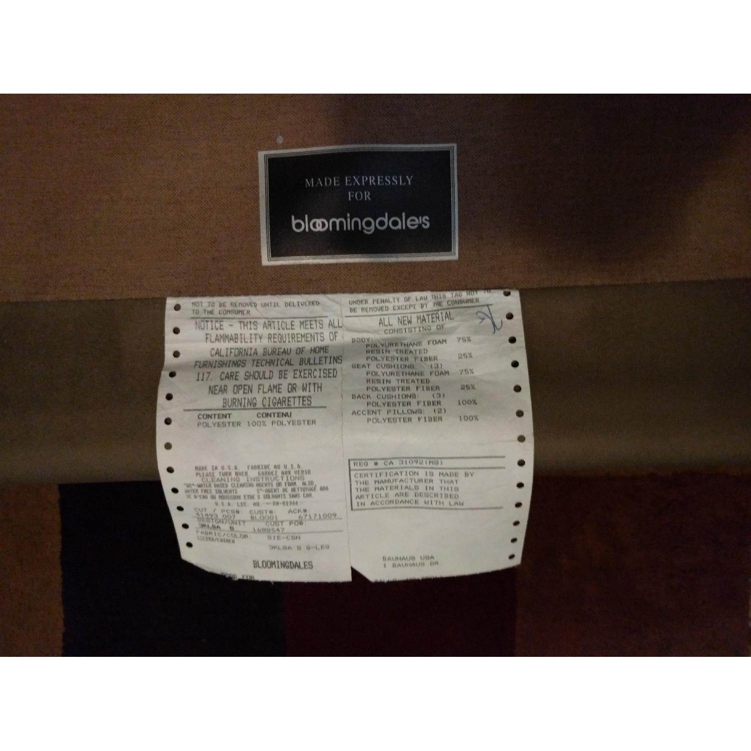 Bloomingdale's Bauhaus Beige Microfiber Sofa - image-5