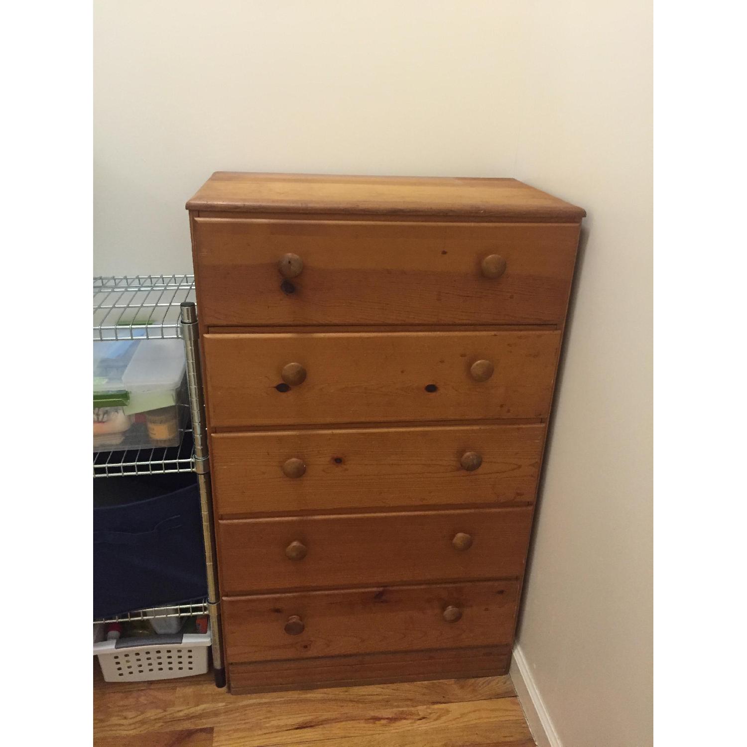 5 Drawer Wooden Dresser - image-1