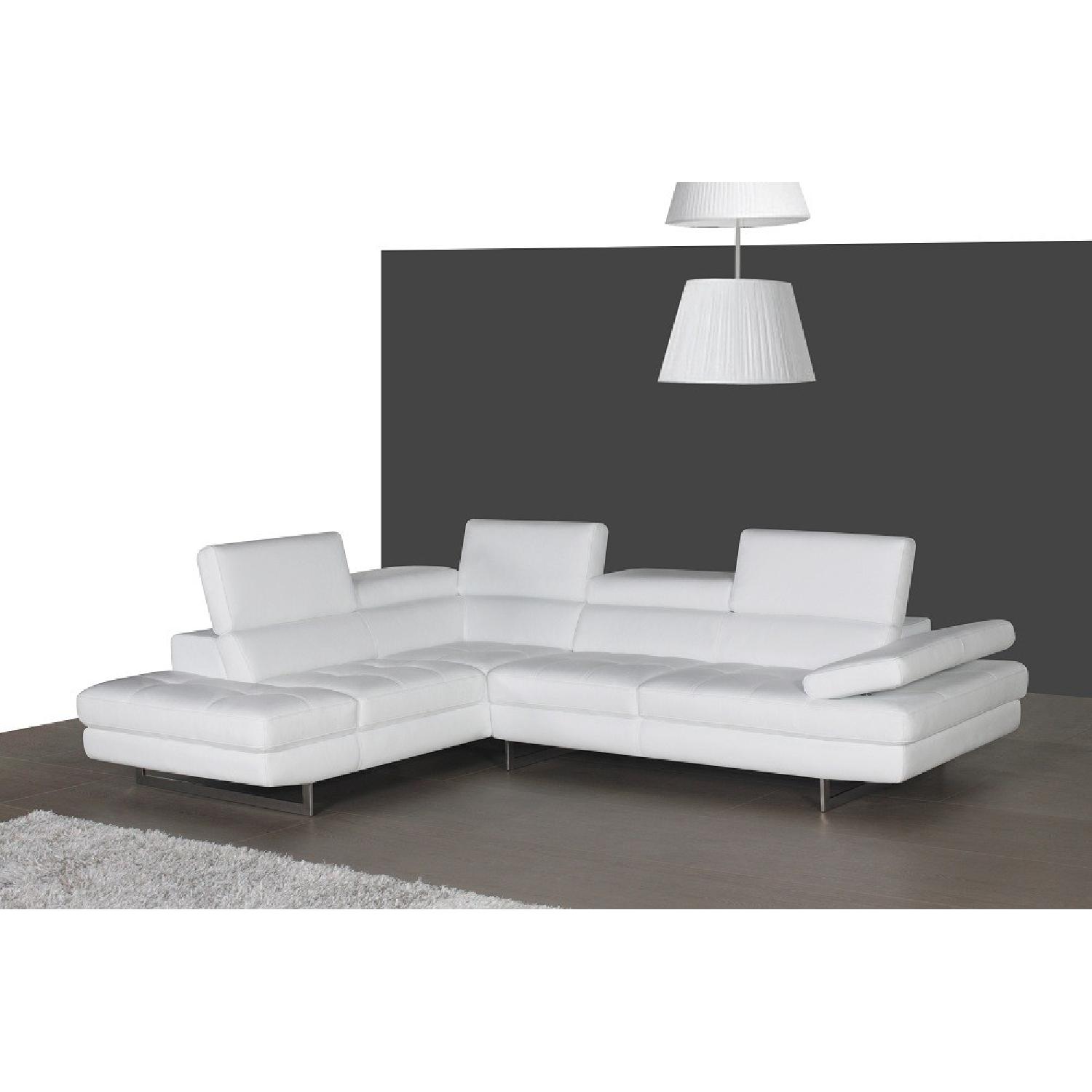 White Leather Sectional - image-3