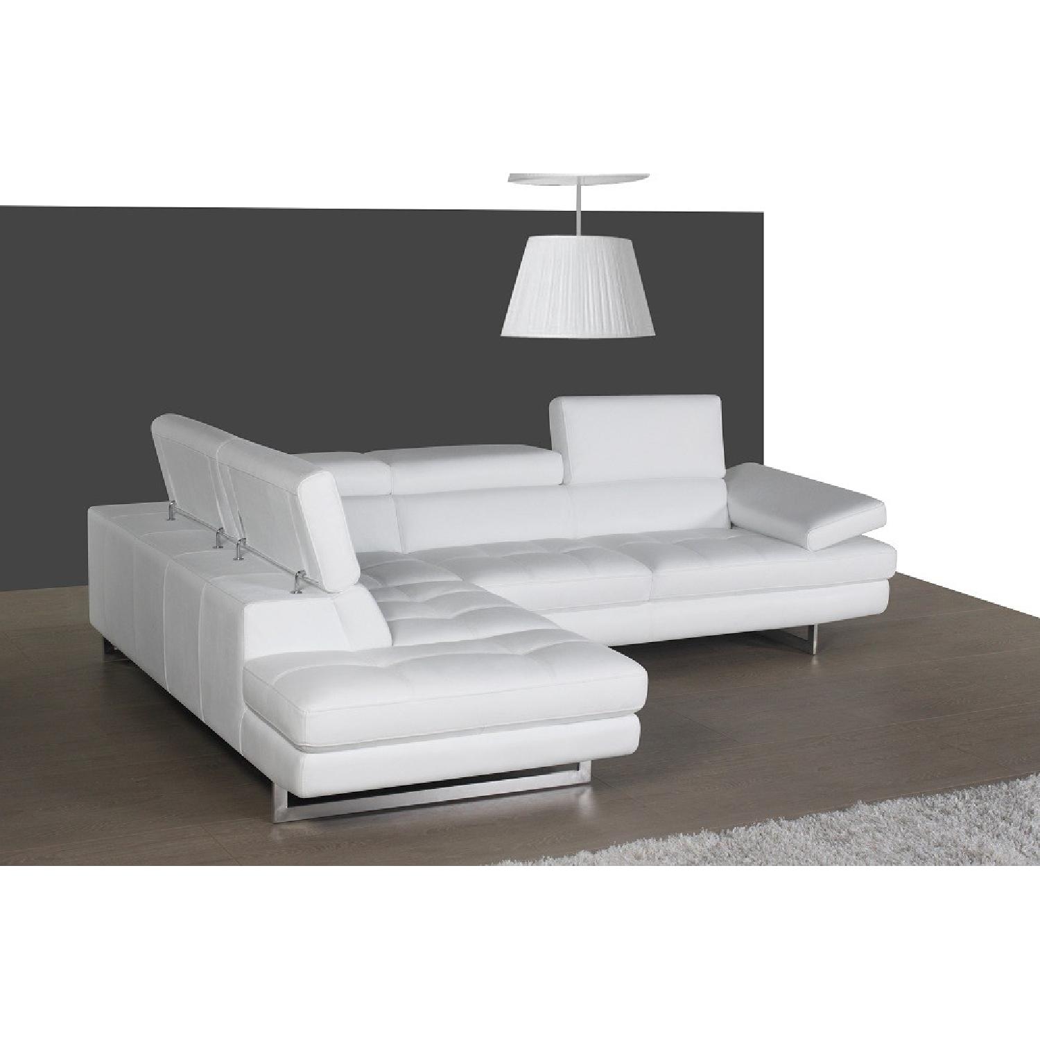 White Leather Sectional - image-4