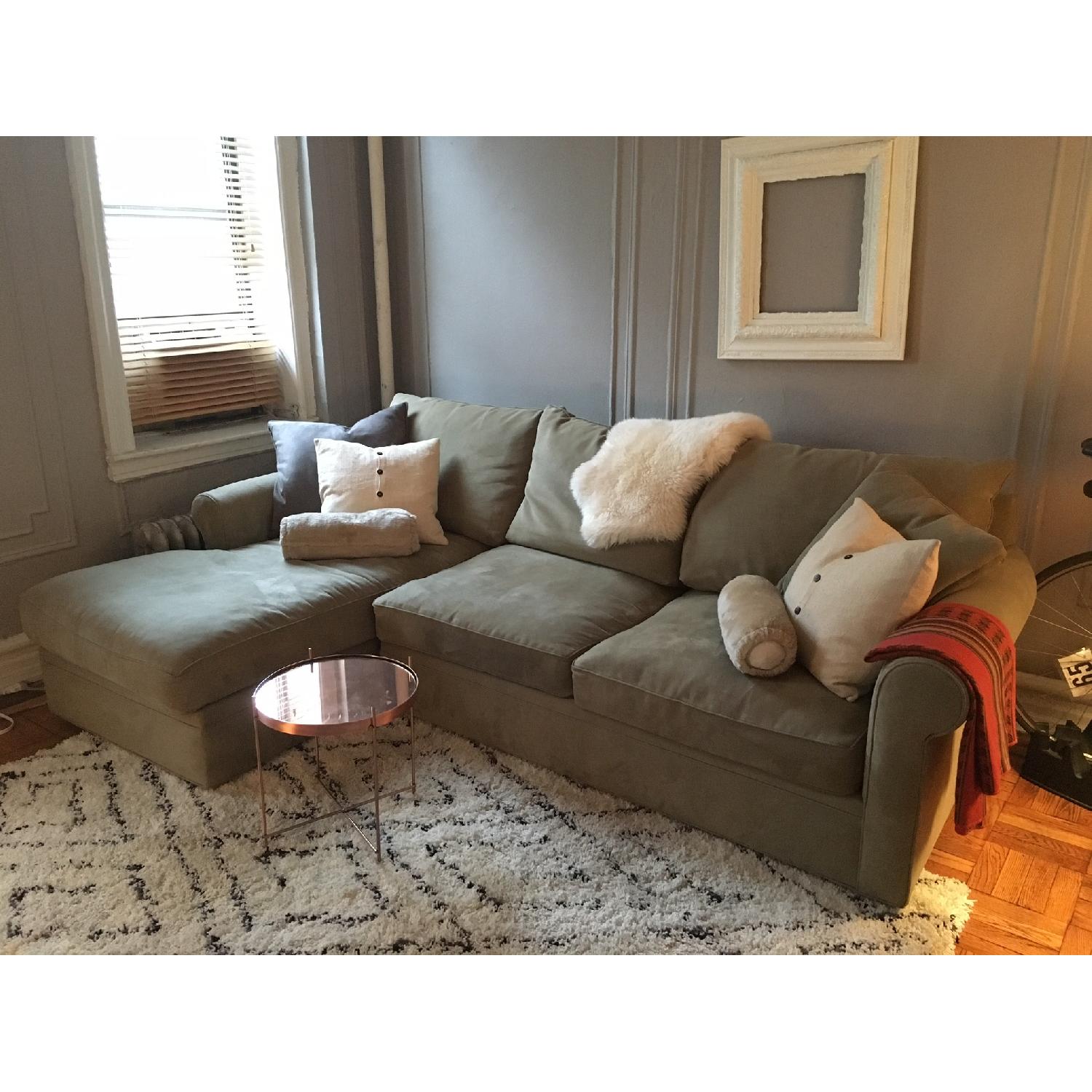 Macy's Microfiber Sectional Sofa - image-1