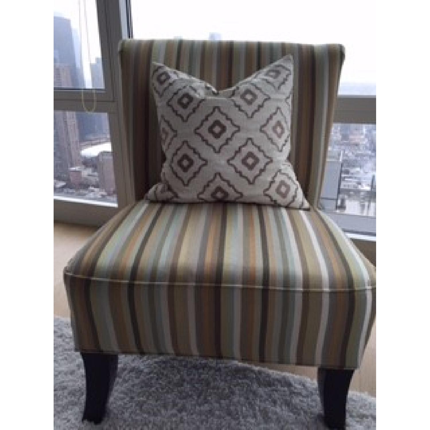 Raymour & Flanigan Striped Accent Chairs - Pair - image-2