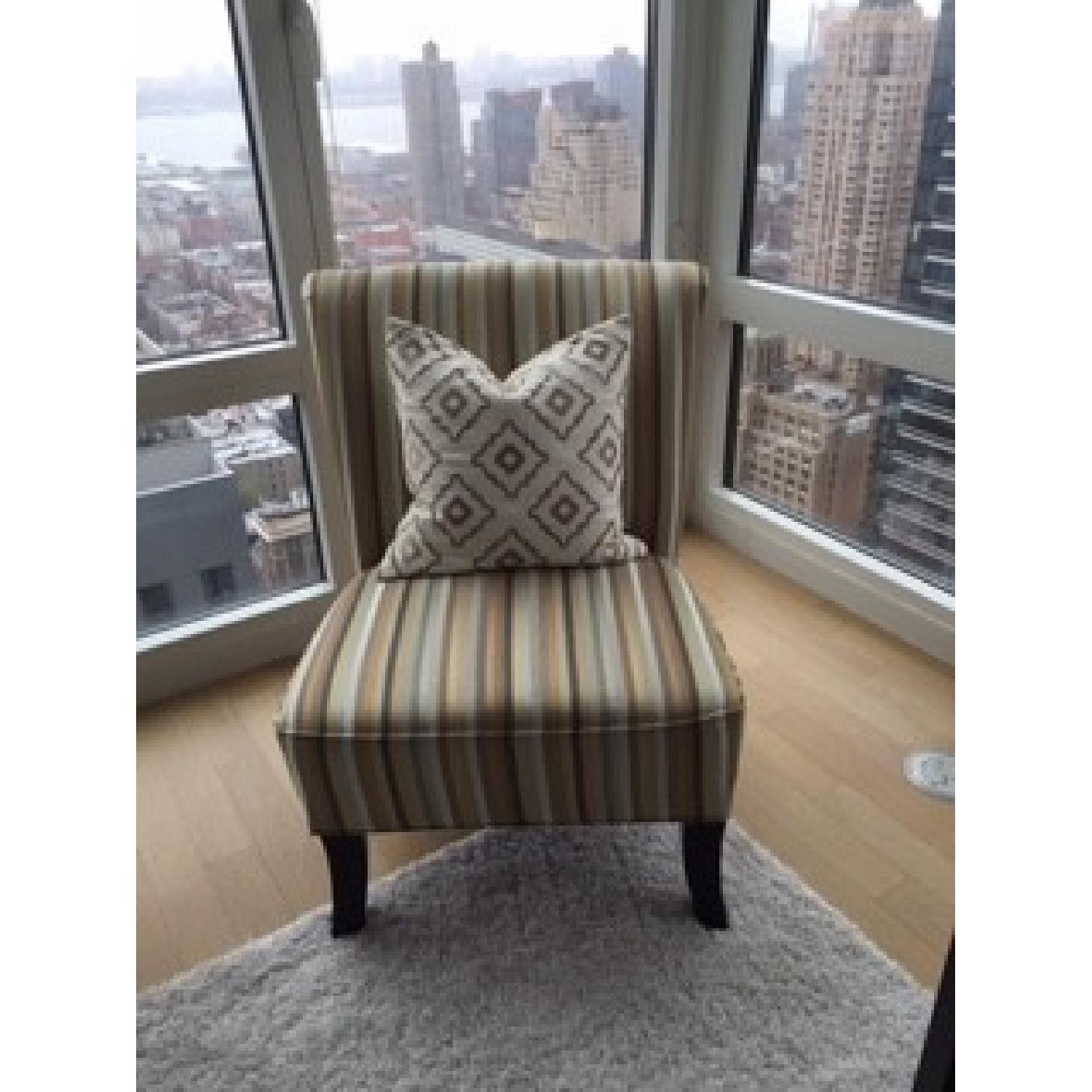 Raymour & Flanigan Striped Accent Chairs - Pair - image-3
