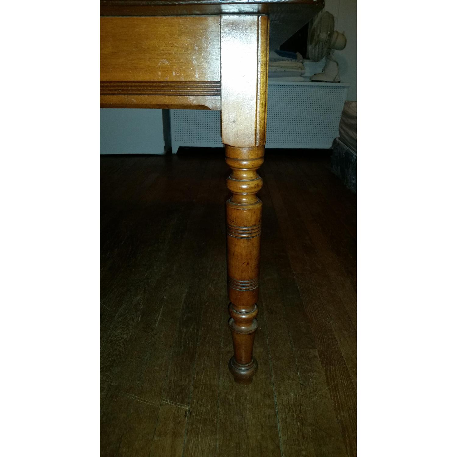 Antique Tiger Oak Dining Table - image-3