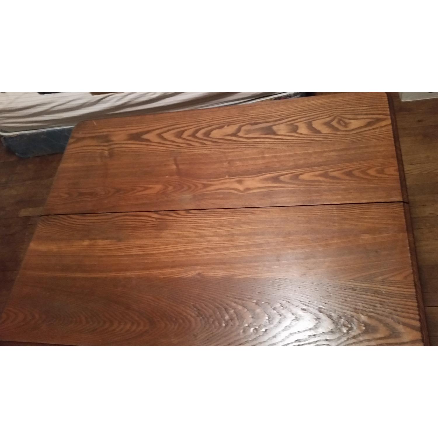 Antique Tiger Oak Dining Table - image-6