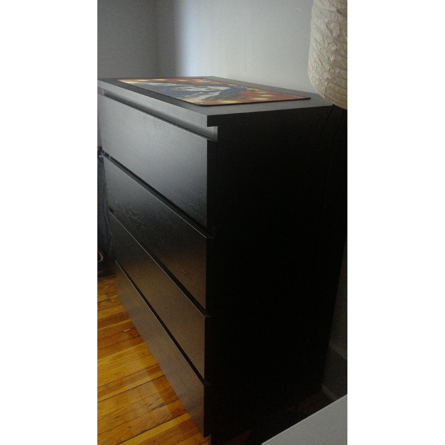 Ikea Malm Black 4 Drawer Dresser - image-1