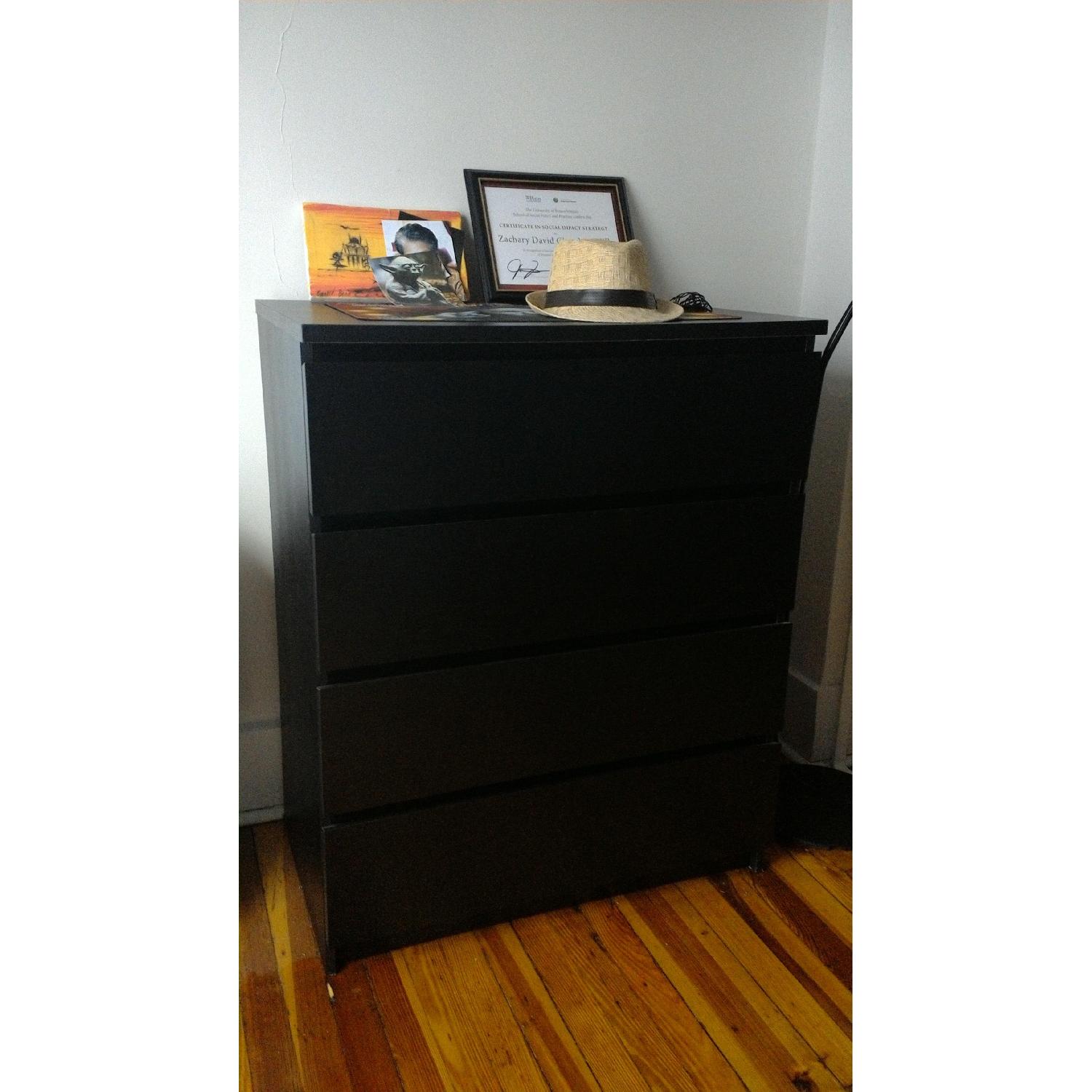 Ikea Malm Black 4 Drawer Dresser - image-3
