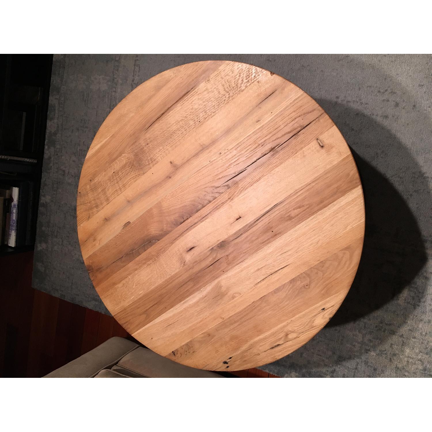 Restoration Hardware Watts Reclaimed Oak Round Coffee Table - image-3