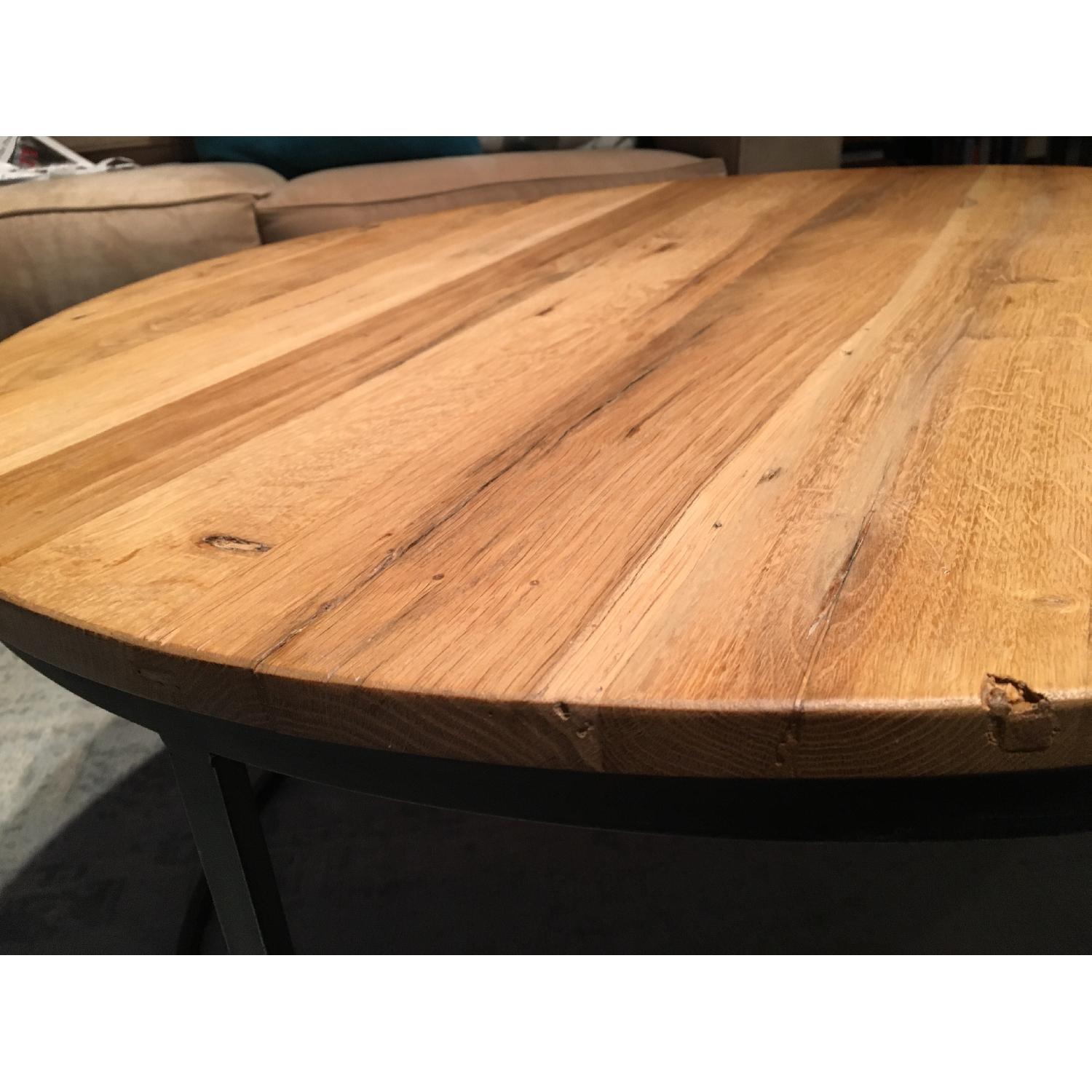 Restoration Hardware Watts Reclaimed Oak Round Coffee Table - image-8