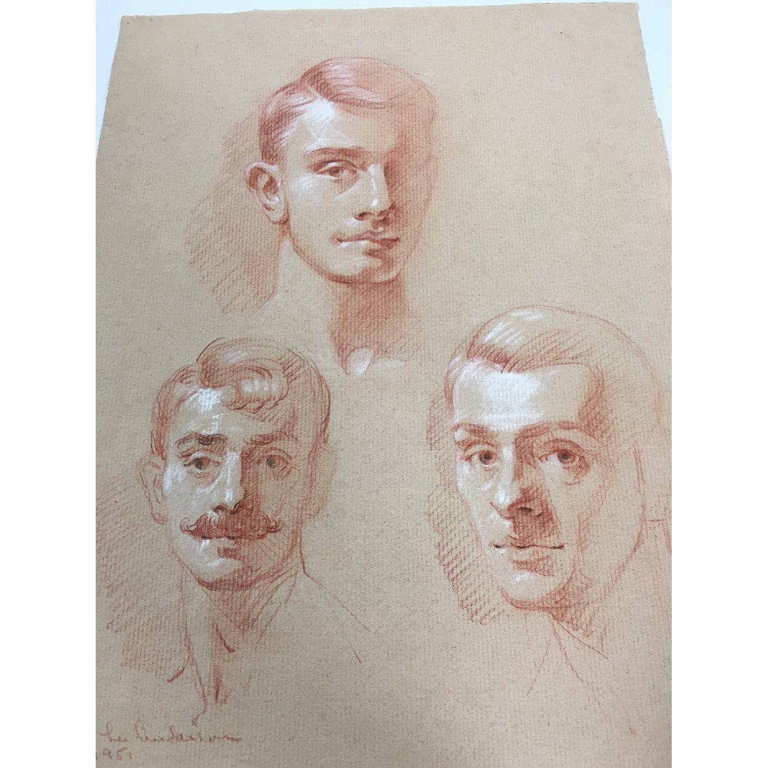 Framed Vintage 1951 Portraits of Dapper Gents - image-6