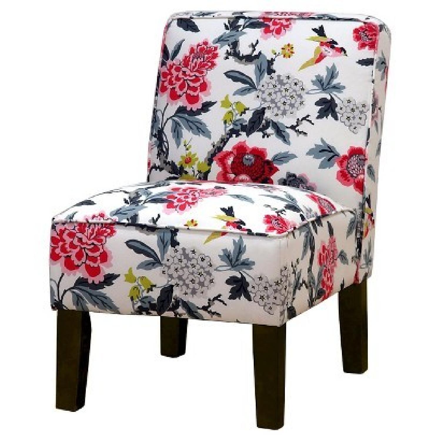 Burke Accent Print Slipper Chair - image-1