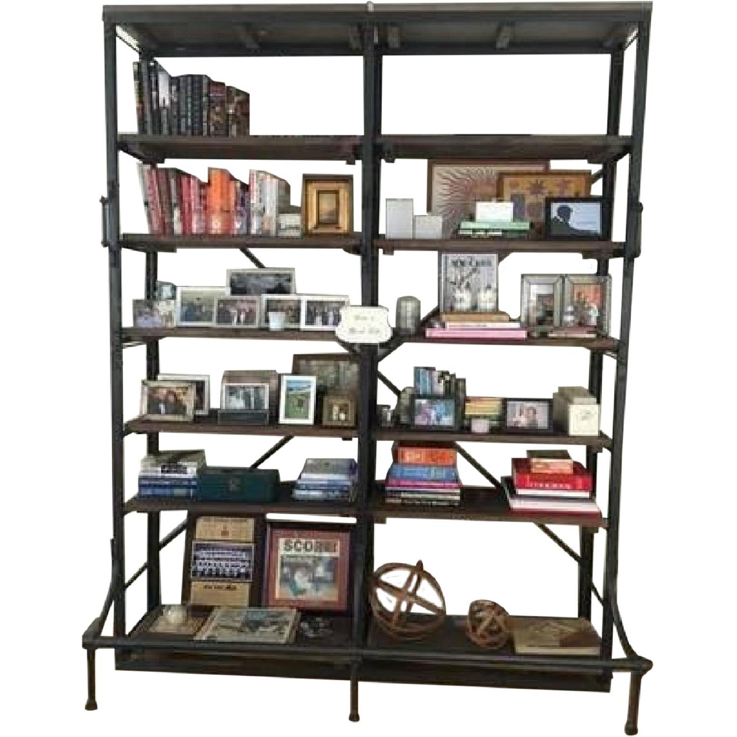 Restoration Hardware French Library Double Shelving Bookcase AptDeco